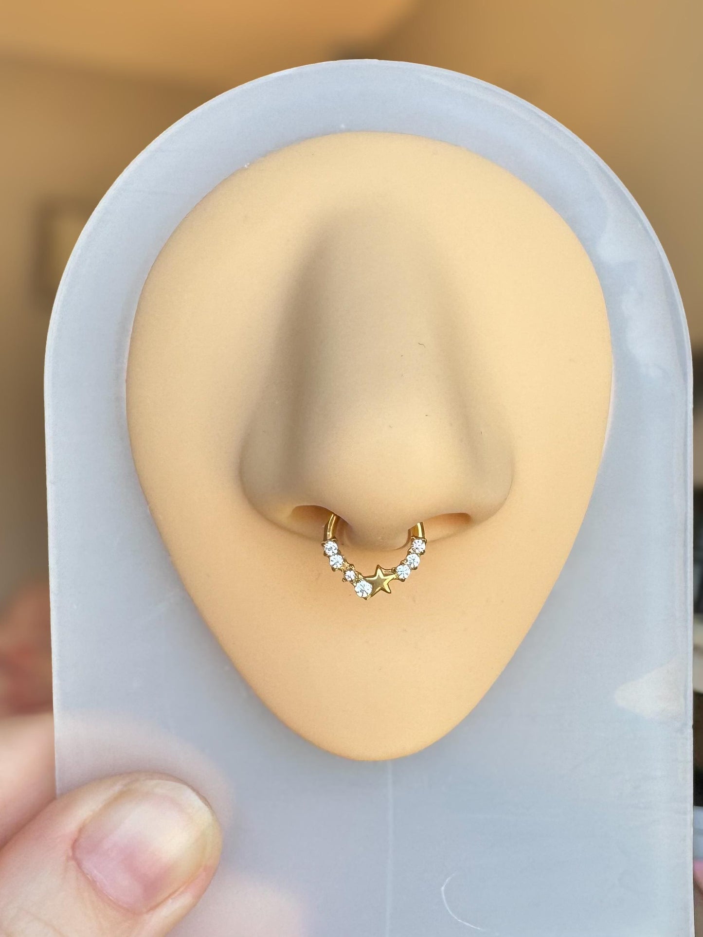 Gold Star Septum Ring