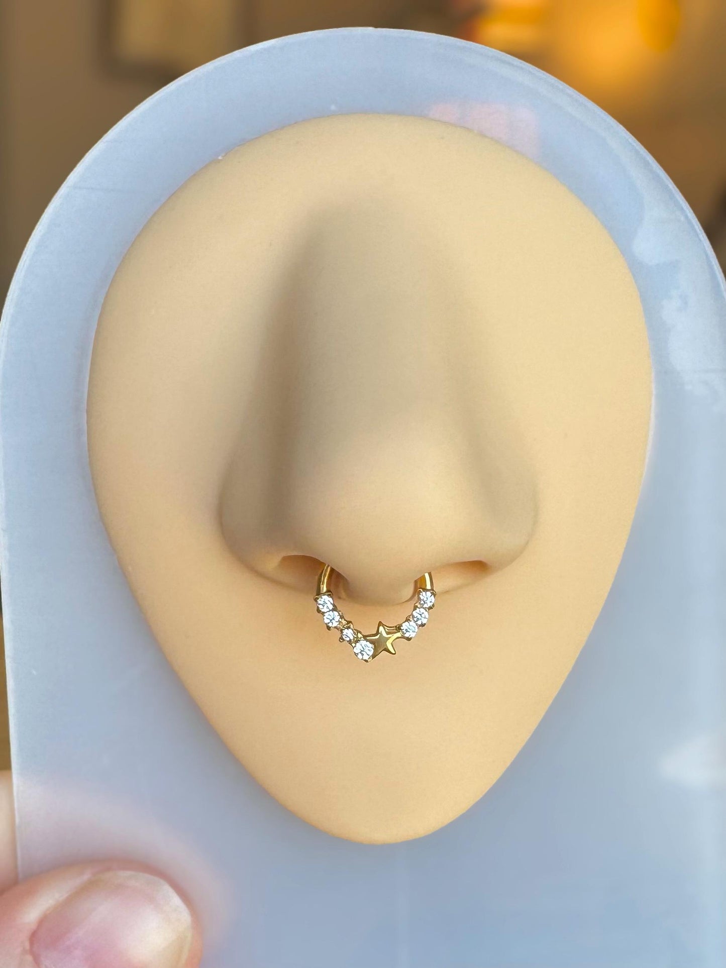 Silver Star Septum Ring