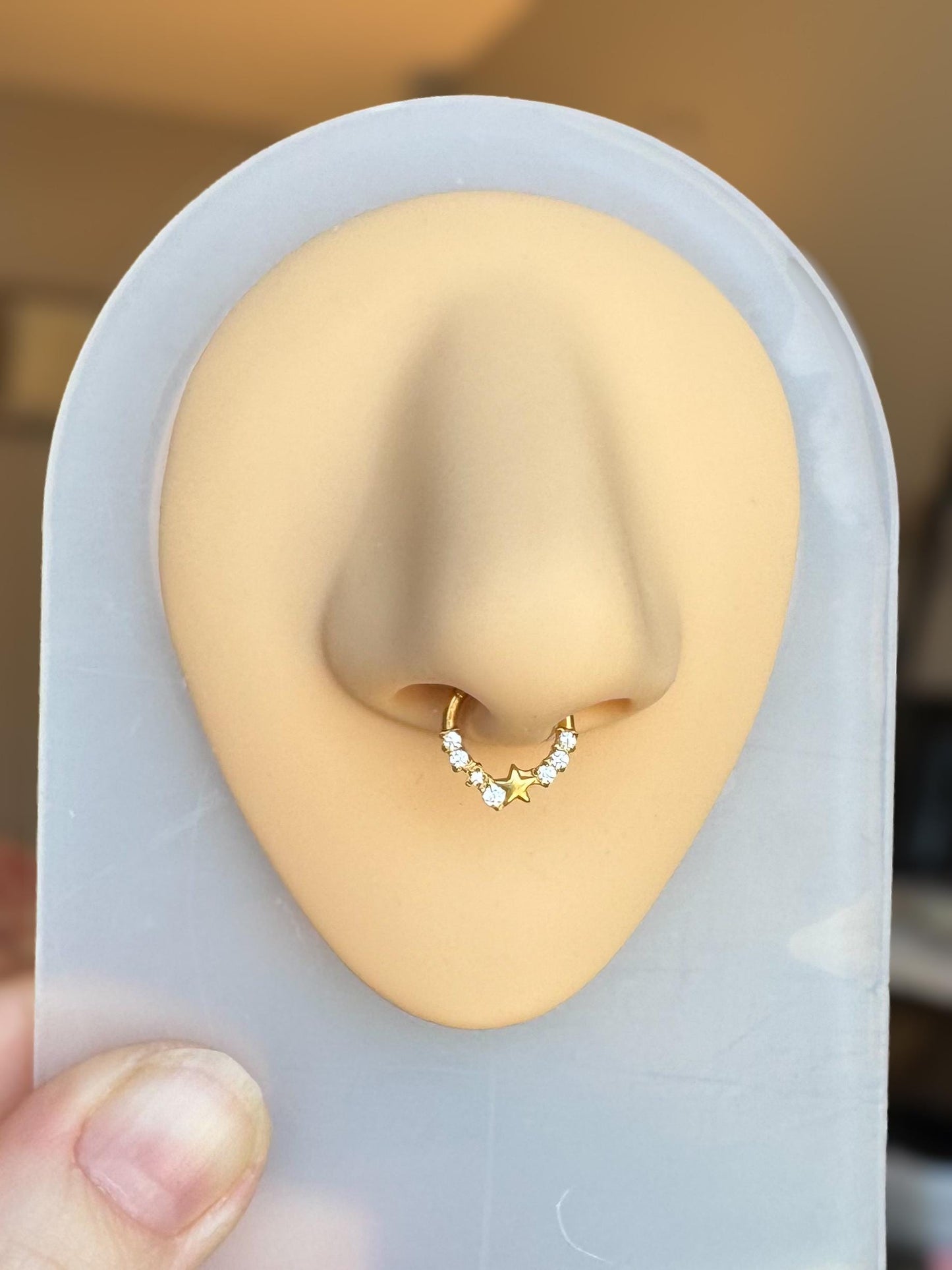 Gold Star Septum Ring
