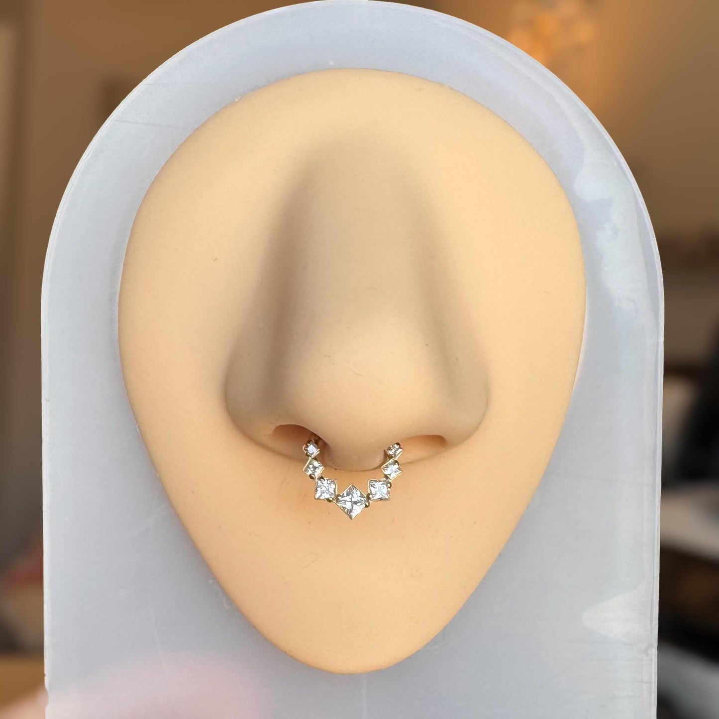 Gold Geometric Septum Ring
