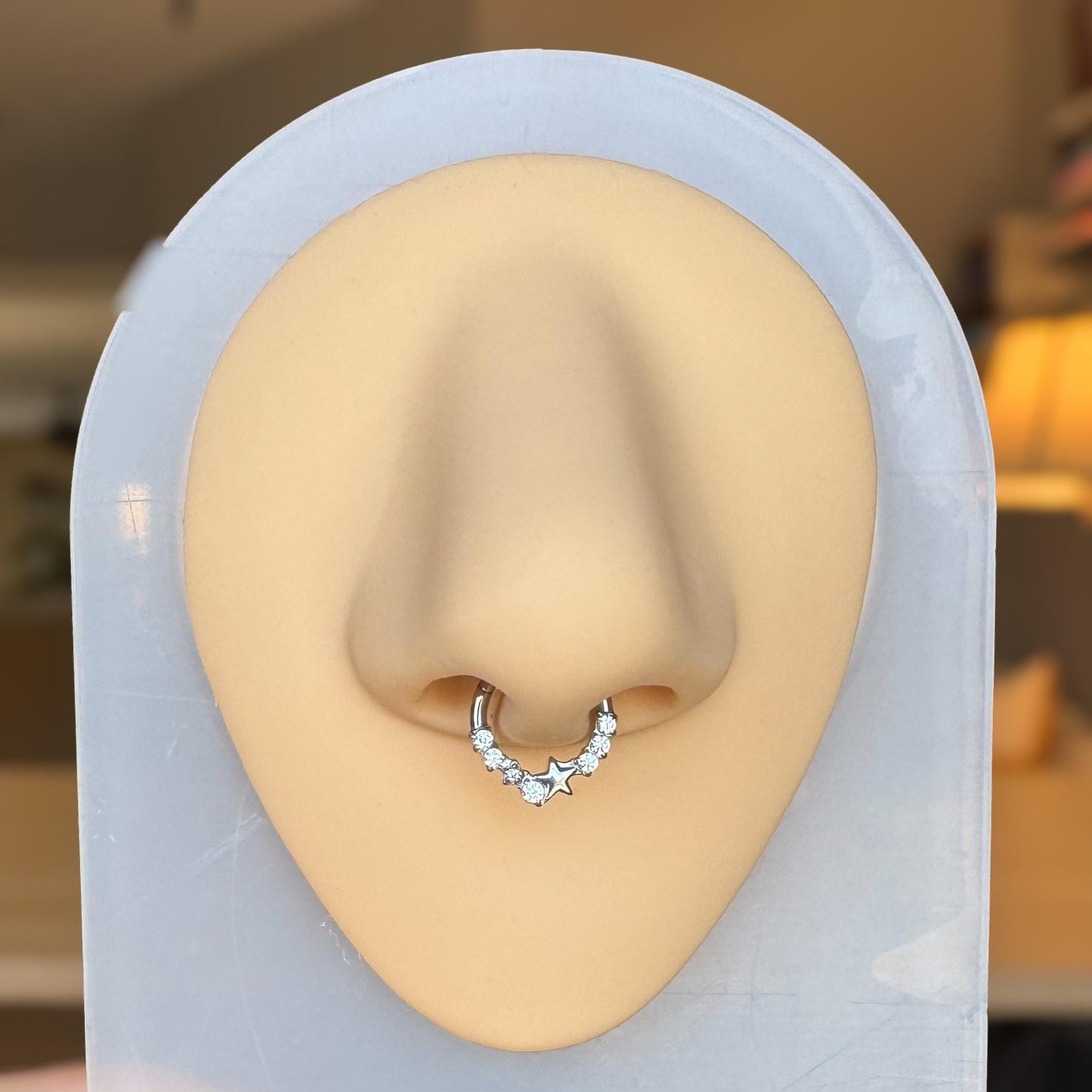 Silver Star Septum Ring
