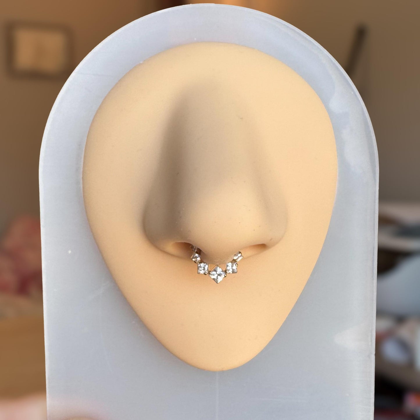 Gold Geometric Septum Ring