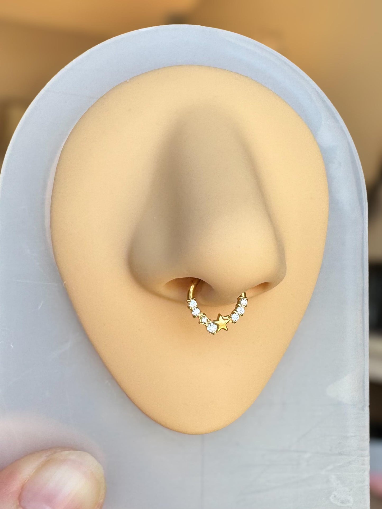 Gold Star Septum Ring