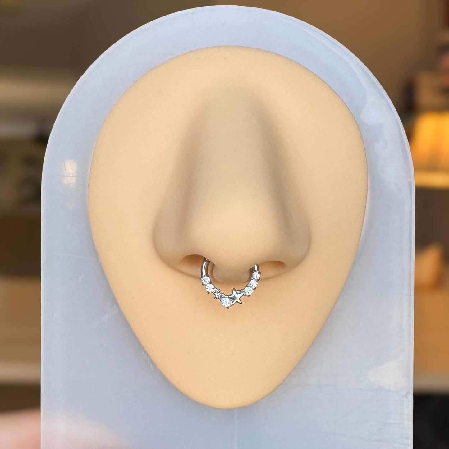 Silver Star Septum Ring