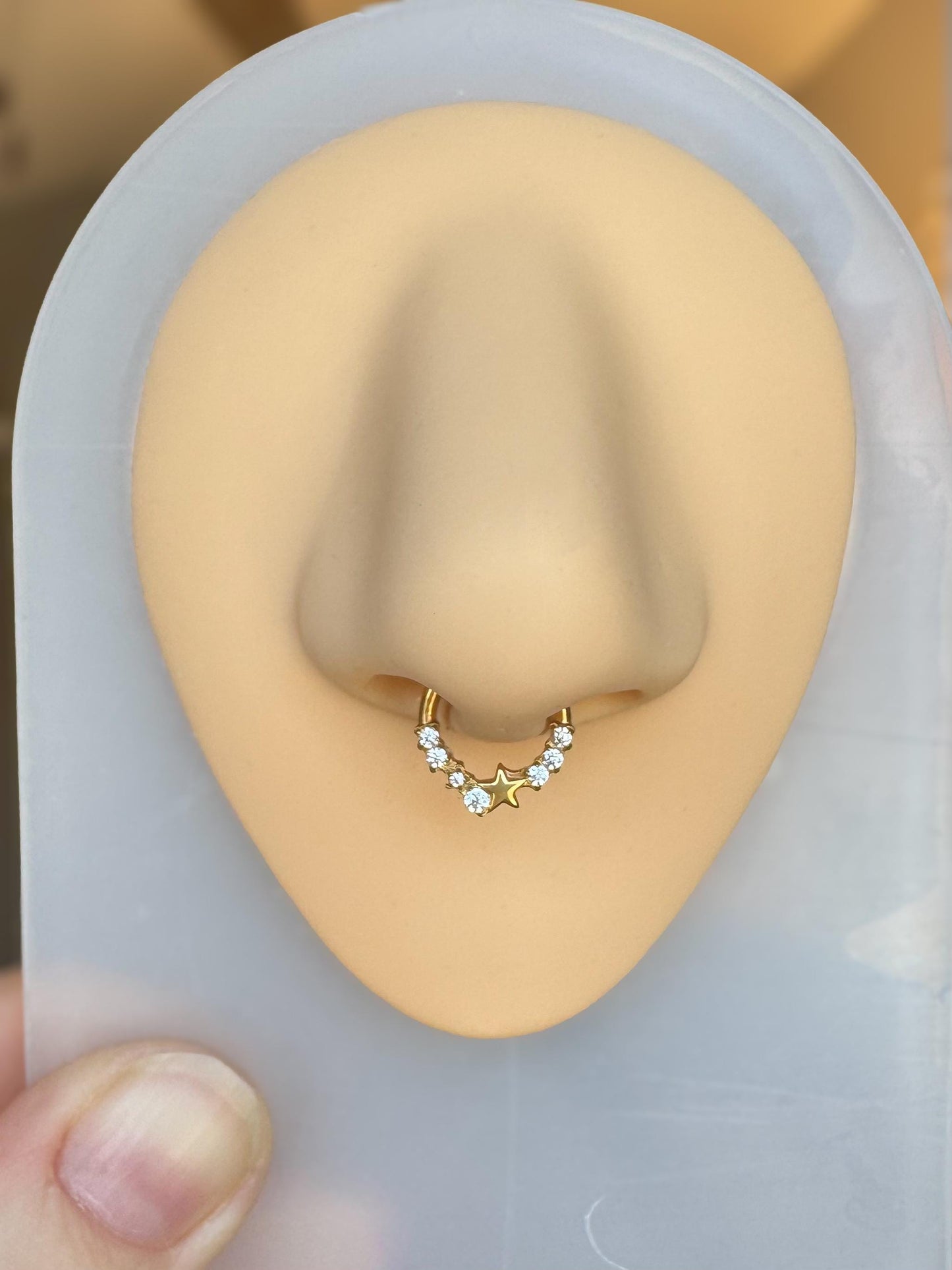 Gold Star Septum Ring