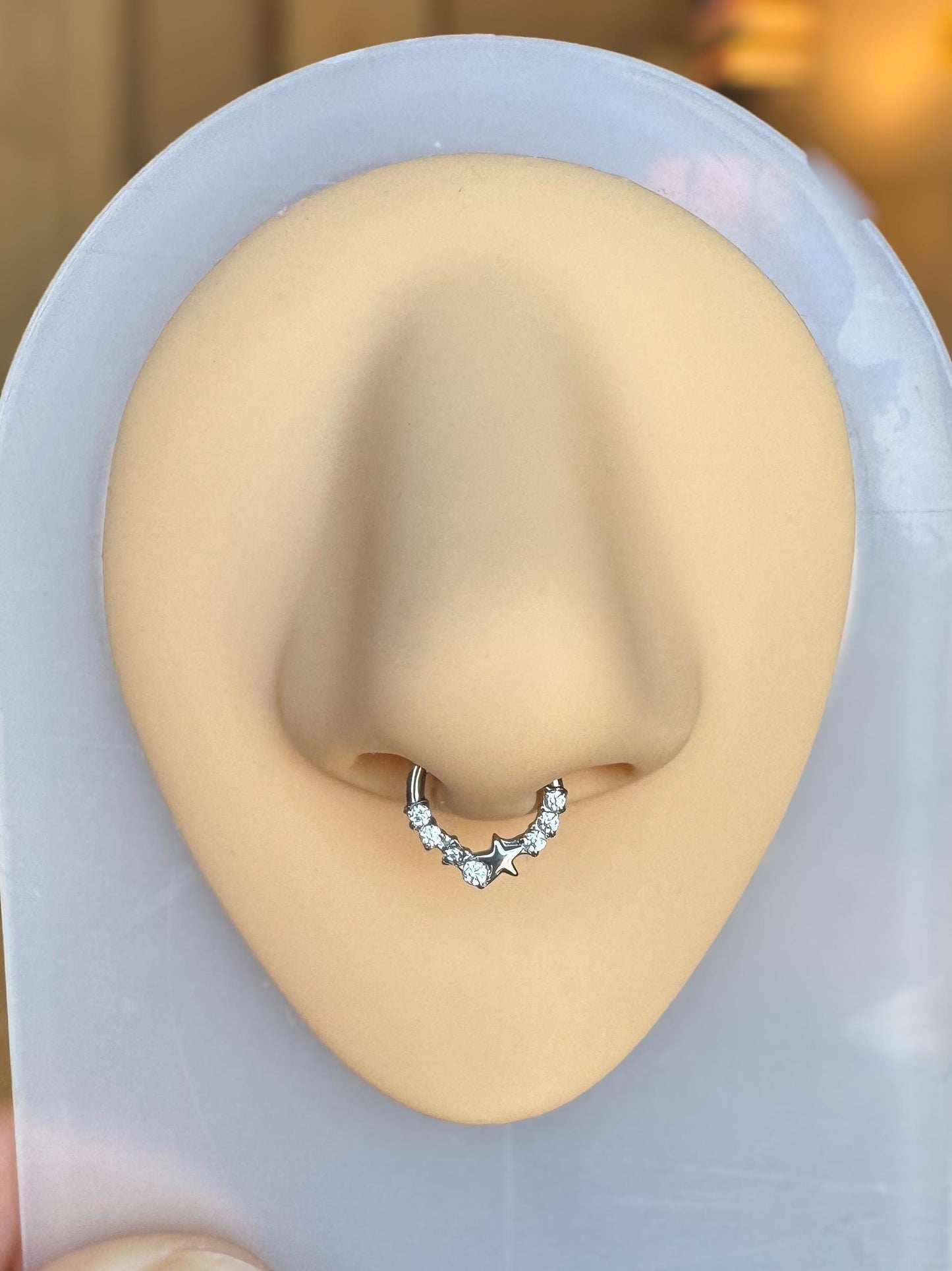 Silver Star Septum Ring