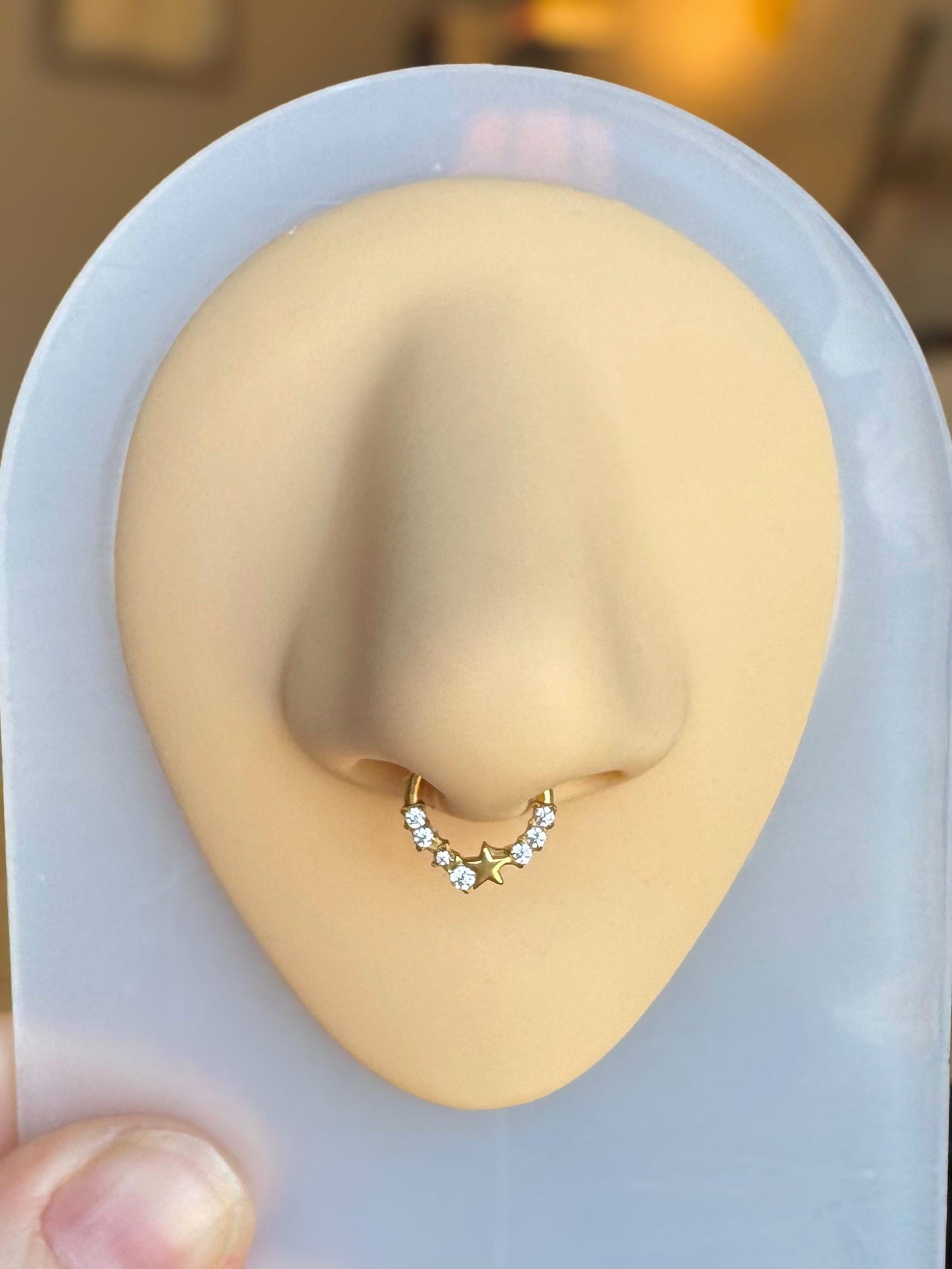 Silver Star Septum Ring