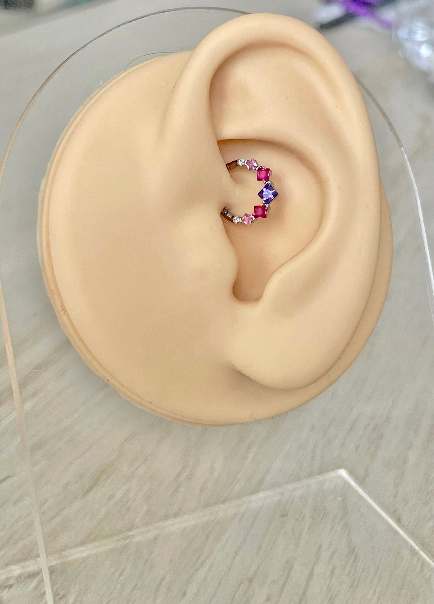 Geometric Gold Daith Earring
