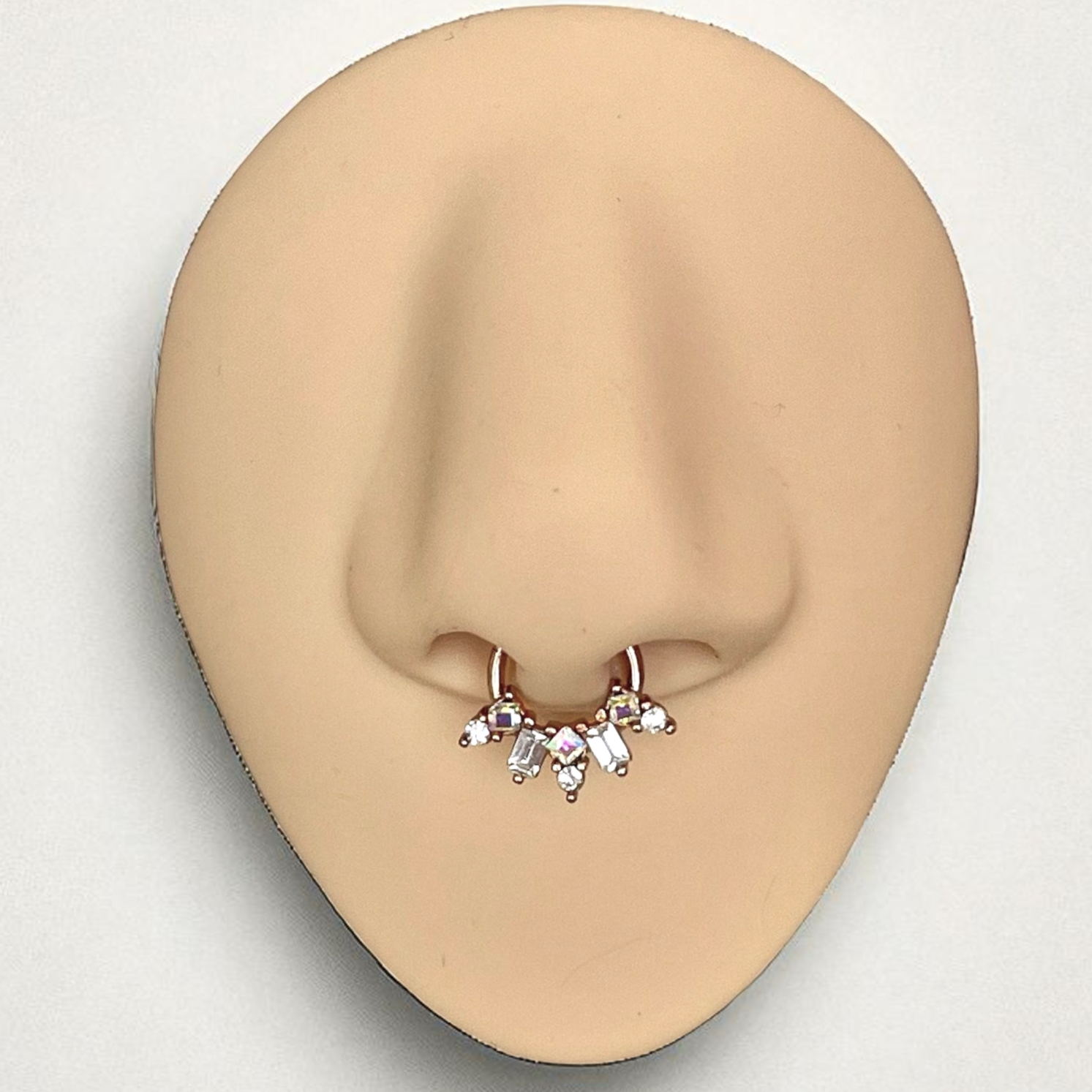 Rose Gold geometric septum ring