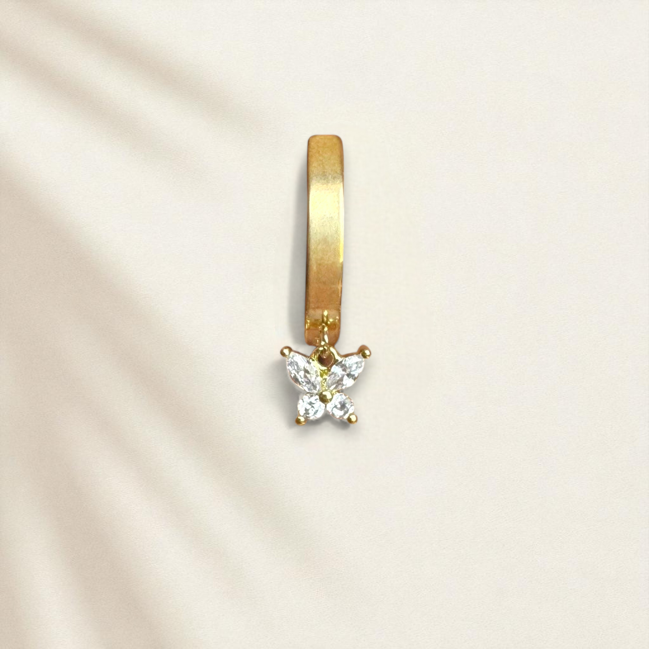 Clicker Gold Butterfly Belly Button Ring