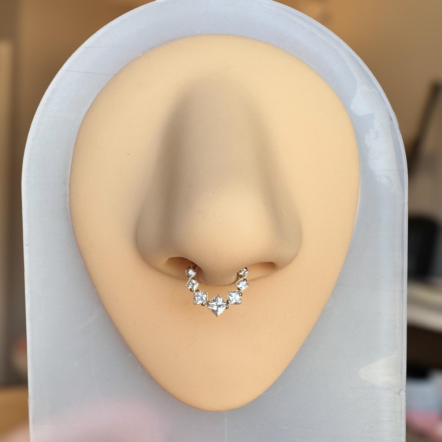 Gold Geometric Septum Ring