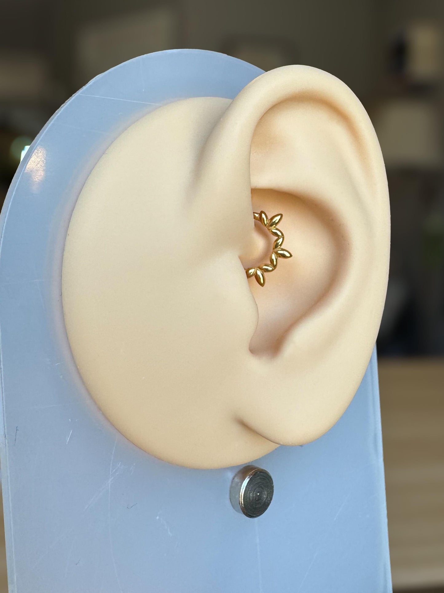 Olive Leaf Daith Earring