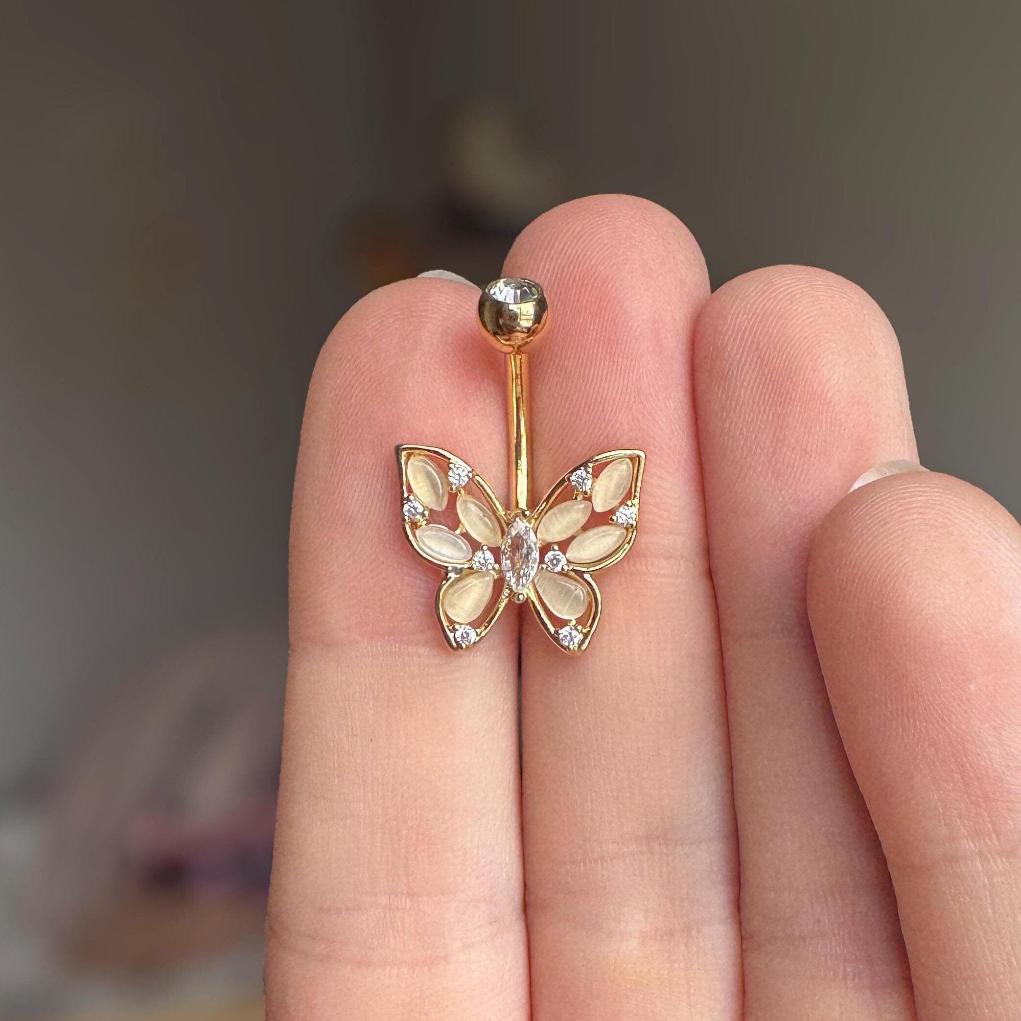 Aelira Belly Button Ring-Belly Button Rings-Gold-Elara Body Jewelry