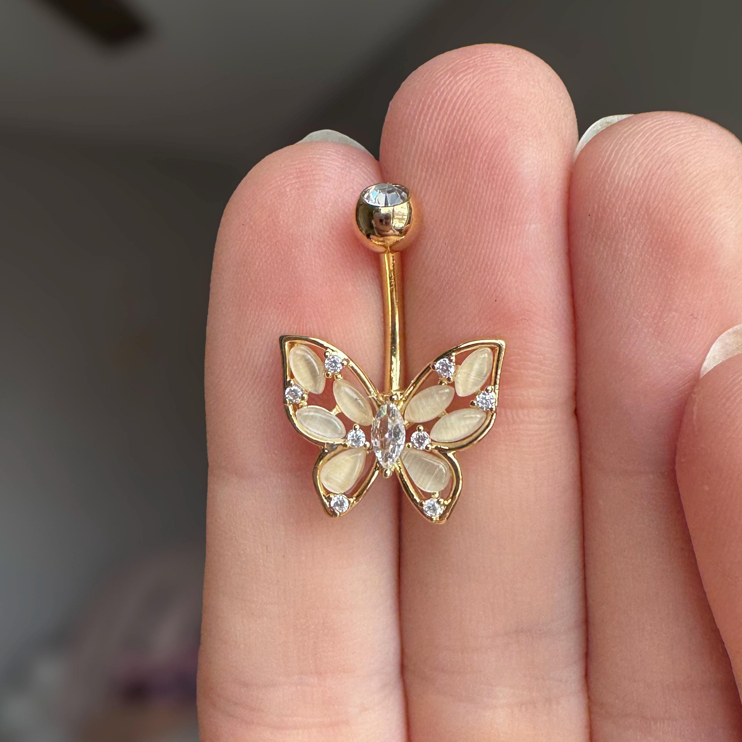 Aelira Belly Button Ring-Belly Button Rings-Gold-Elara Body Jewelry