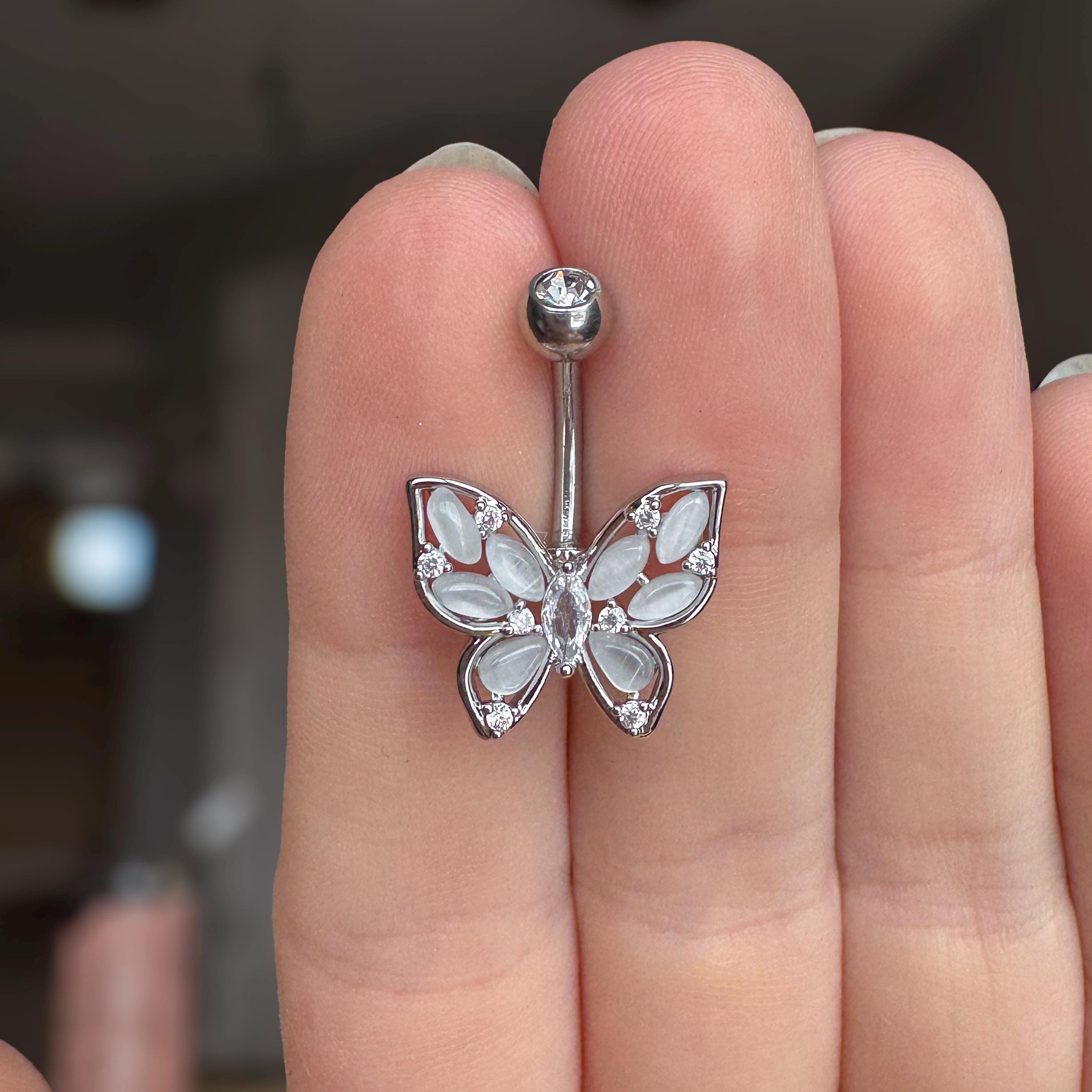 Aelira Belly Button Ring-Belly Button Rings-Silver-Elara Body Jewelry