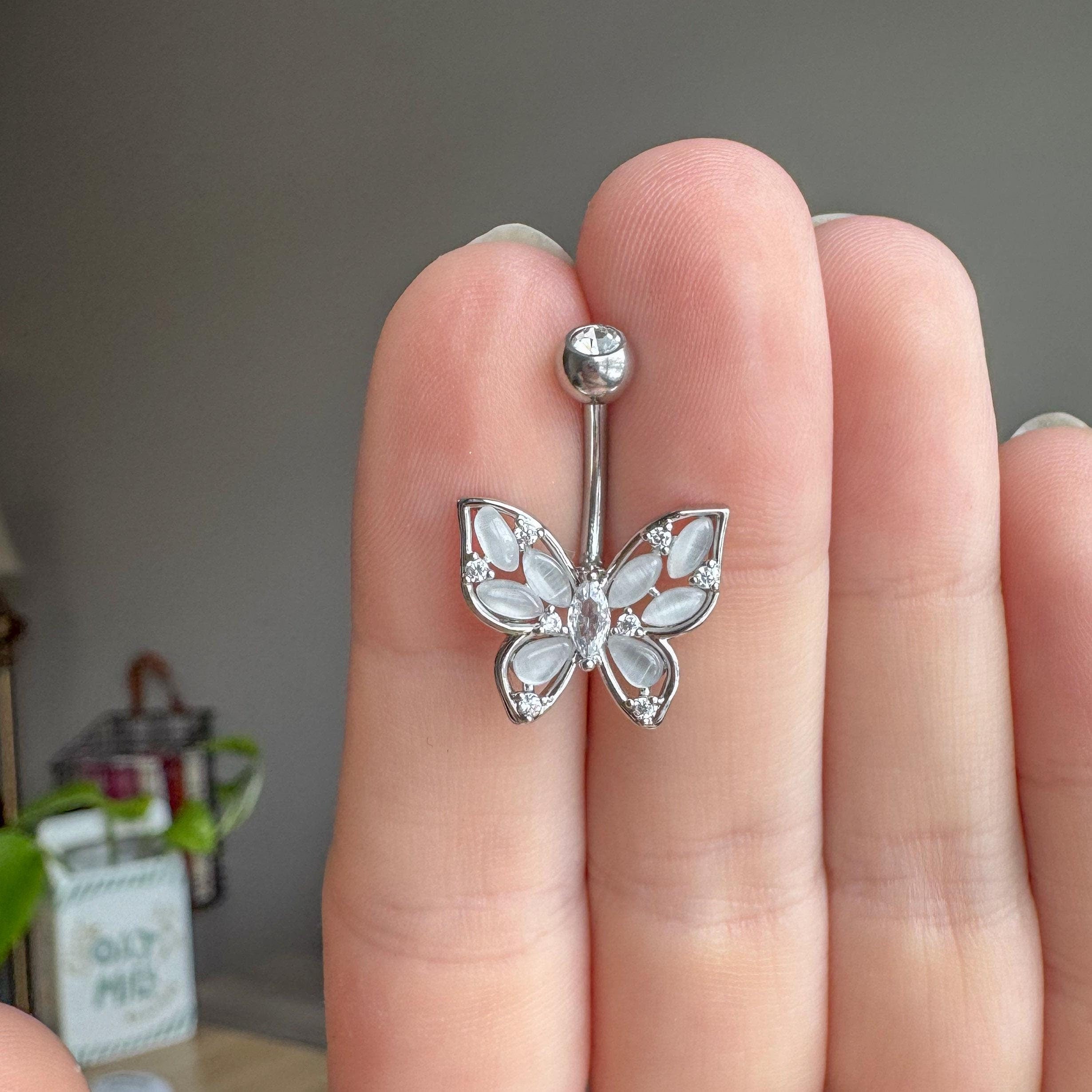 Aelira Belly Button Ring-Belly Button Rings-Silver-Elara Body Jewelry