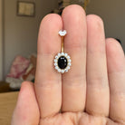 Amaris Halo Belly Button Ring-Belly Button Rings-Elara Body Jewelry