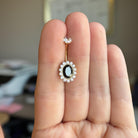 Amaris Halo Belly Button Ring-Belly Button Rings-Elara Body Jewelry