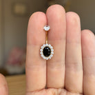 Amaris Halo Belly Button Ring-Belly Button Rings-Elara Body Jewelry