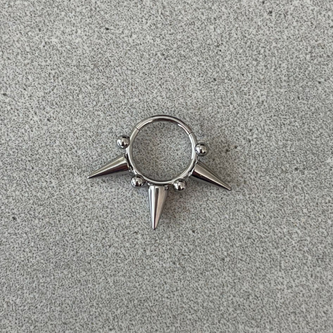 Astra Thorn Daith Earring-Daith Earring-8mm-16G-Silver-Elara Body Jewelry