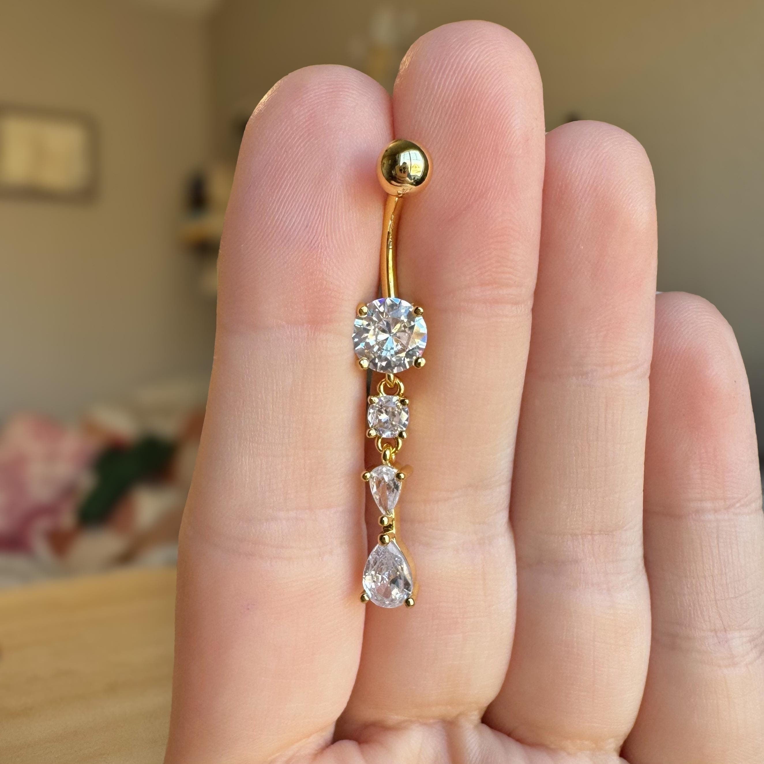 Astrielle Belly Button Ring-Belly Button Rings-Elara Body Jewelry