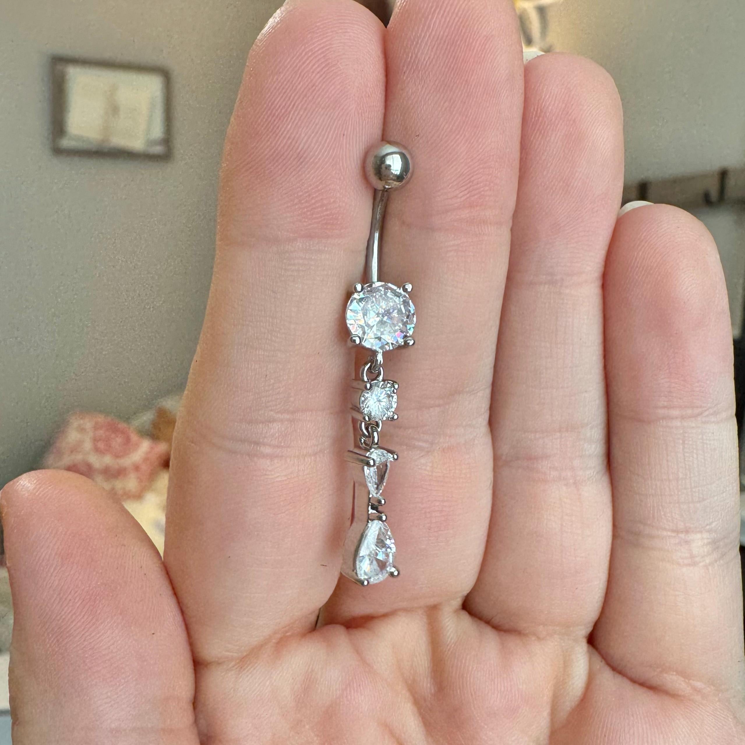 Astrielle Belly Button Ring-Belly Button Rings-Silver-Elara Body Jewelry