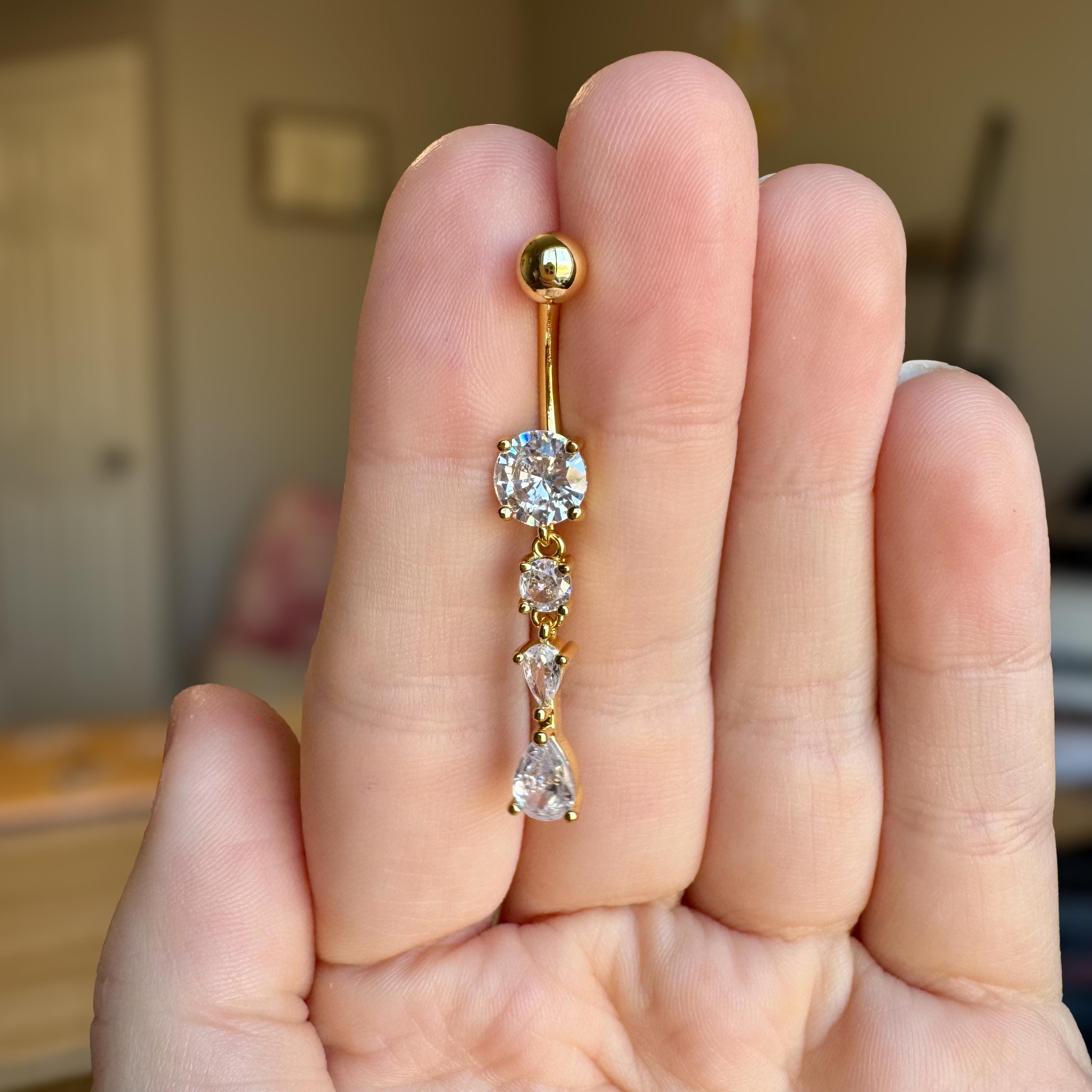 Astrielle Belly Button Ring-Belly Button Rings-Elara Body Jewelry