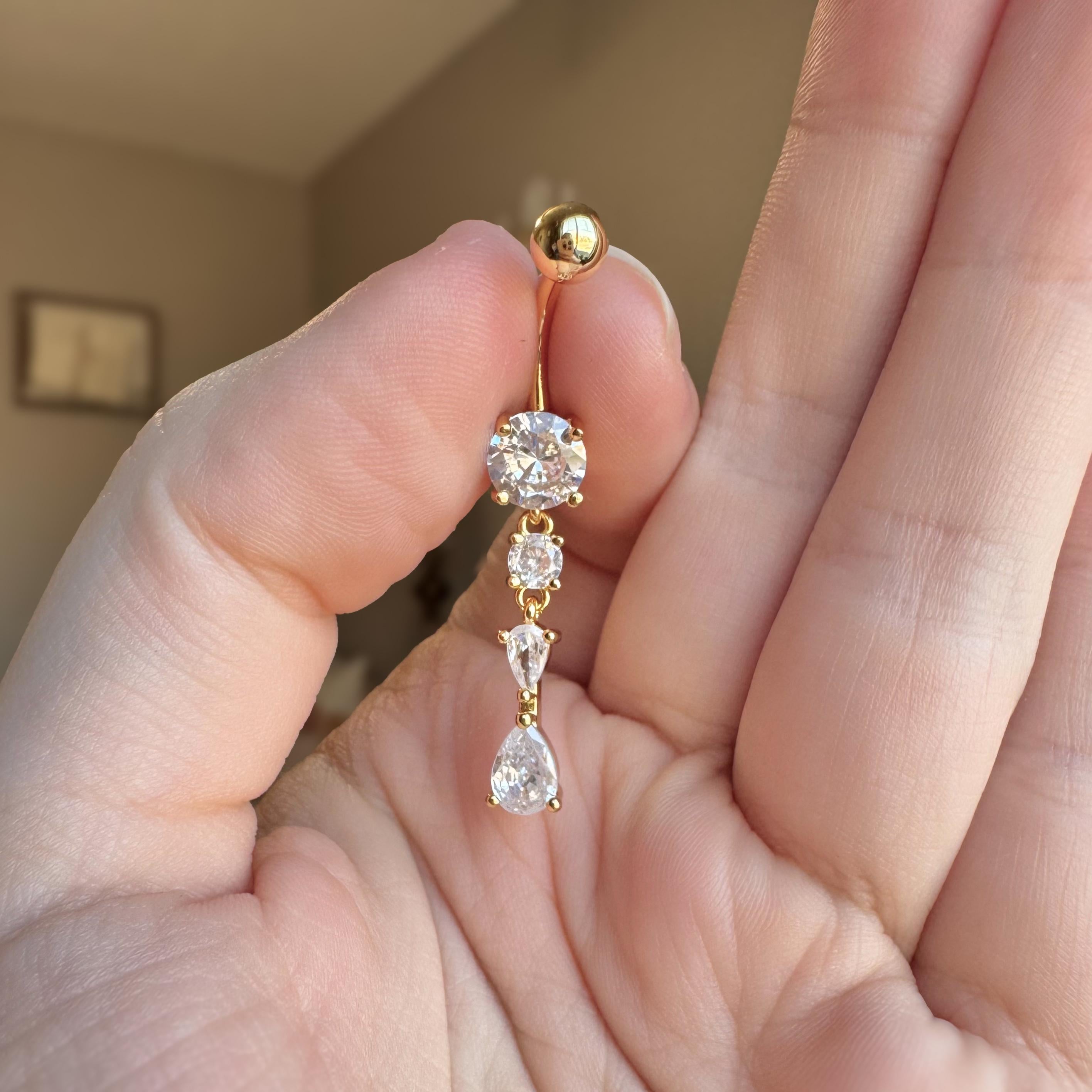 Astrielle Belly Button Ring-Belly Button Rings-Elara Body Jewelry