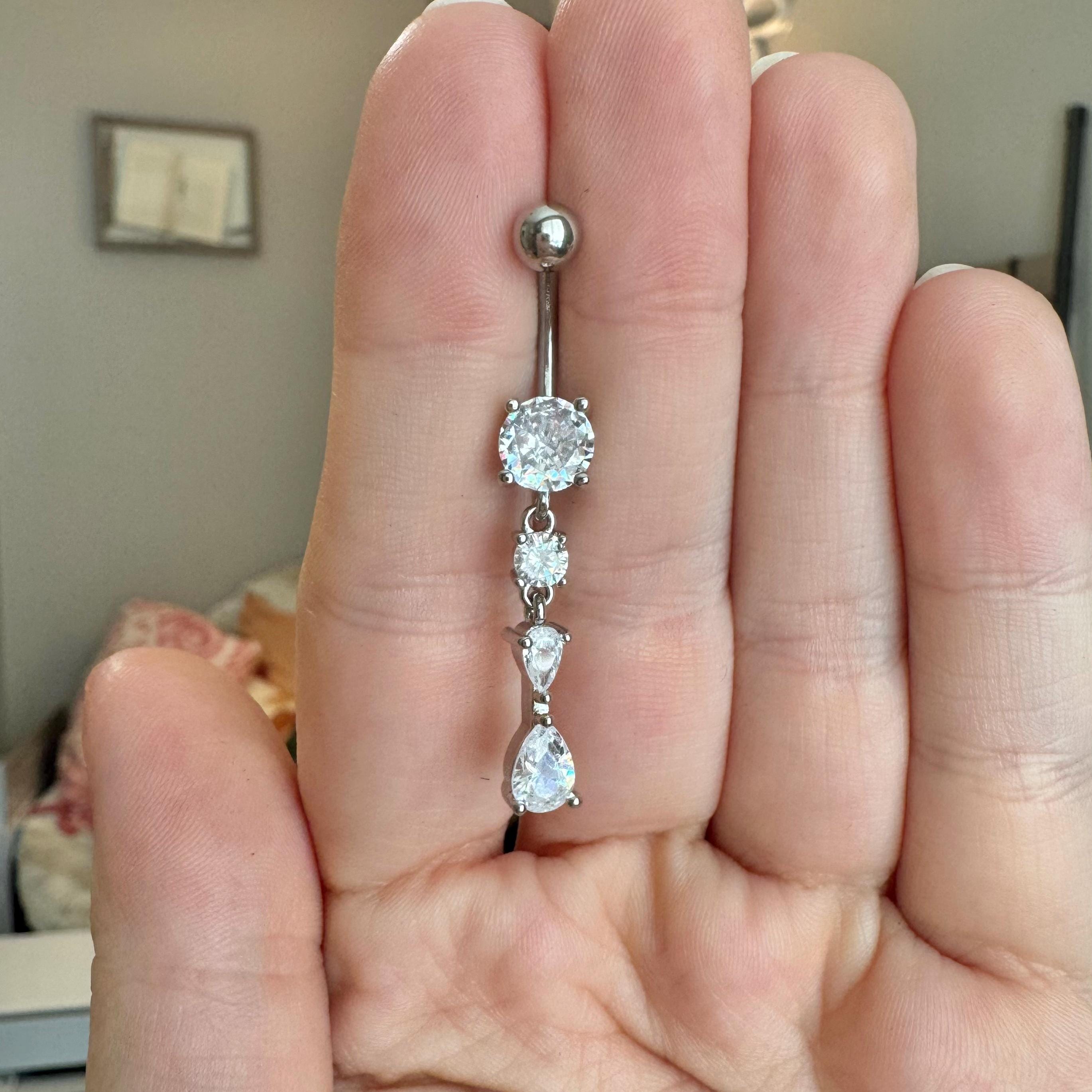 Astrielle Belly Button Ring-Belly Button Rings-Silver-Elara Body Jewelry