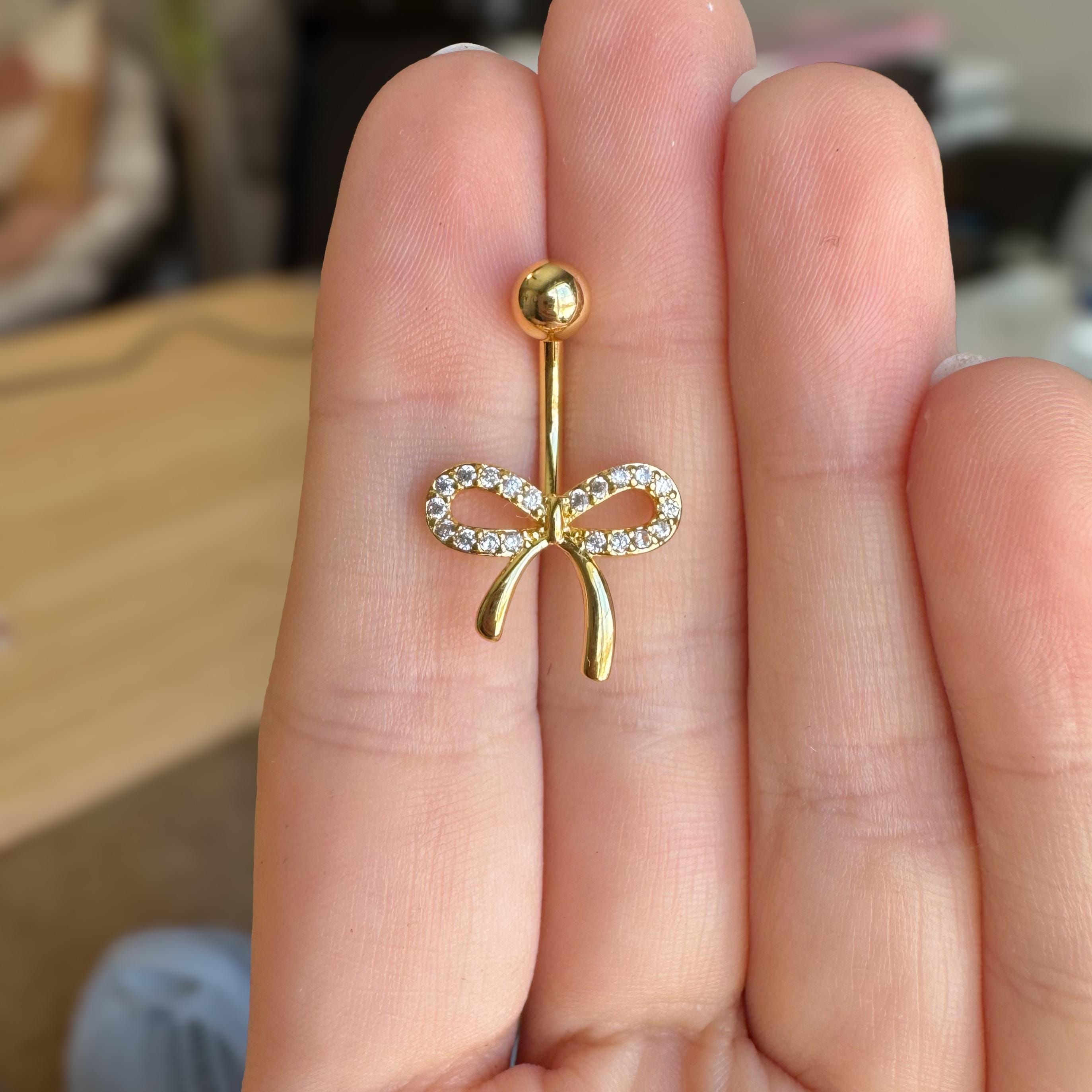 Aurelle Knot Belly Button Ring-Belly Button Rings-Gold-Elara Body Jewelry