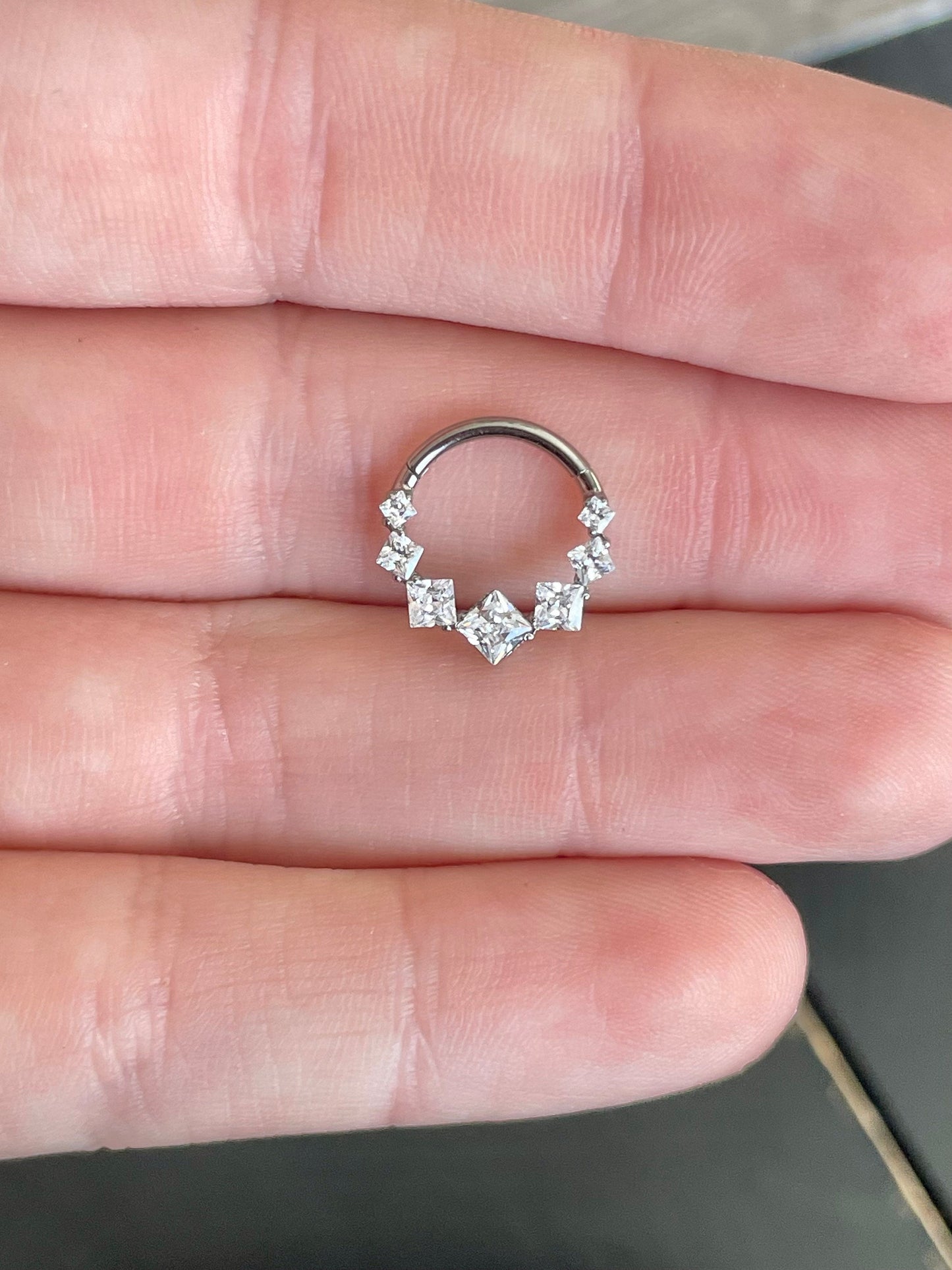 Gold Geometric Septum Ring