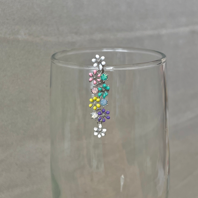 Caelis Fleur Belly Button Ring-Belly Button Rings-Silver-Elara Body Jewelry