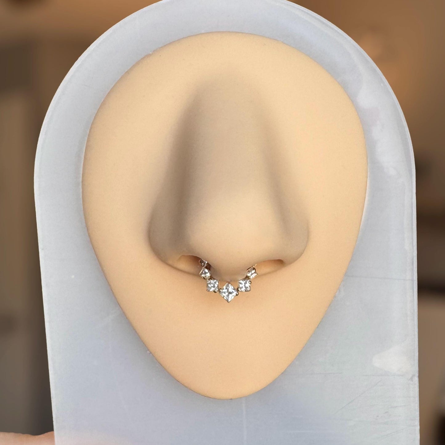 Gold Geometric Septum Ring