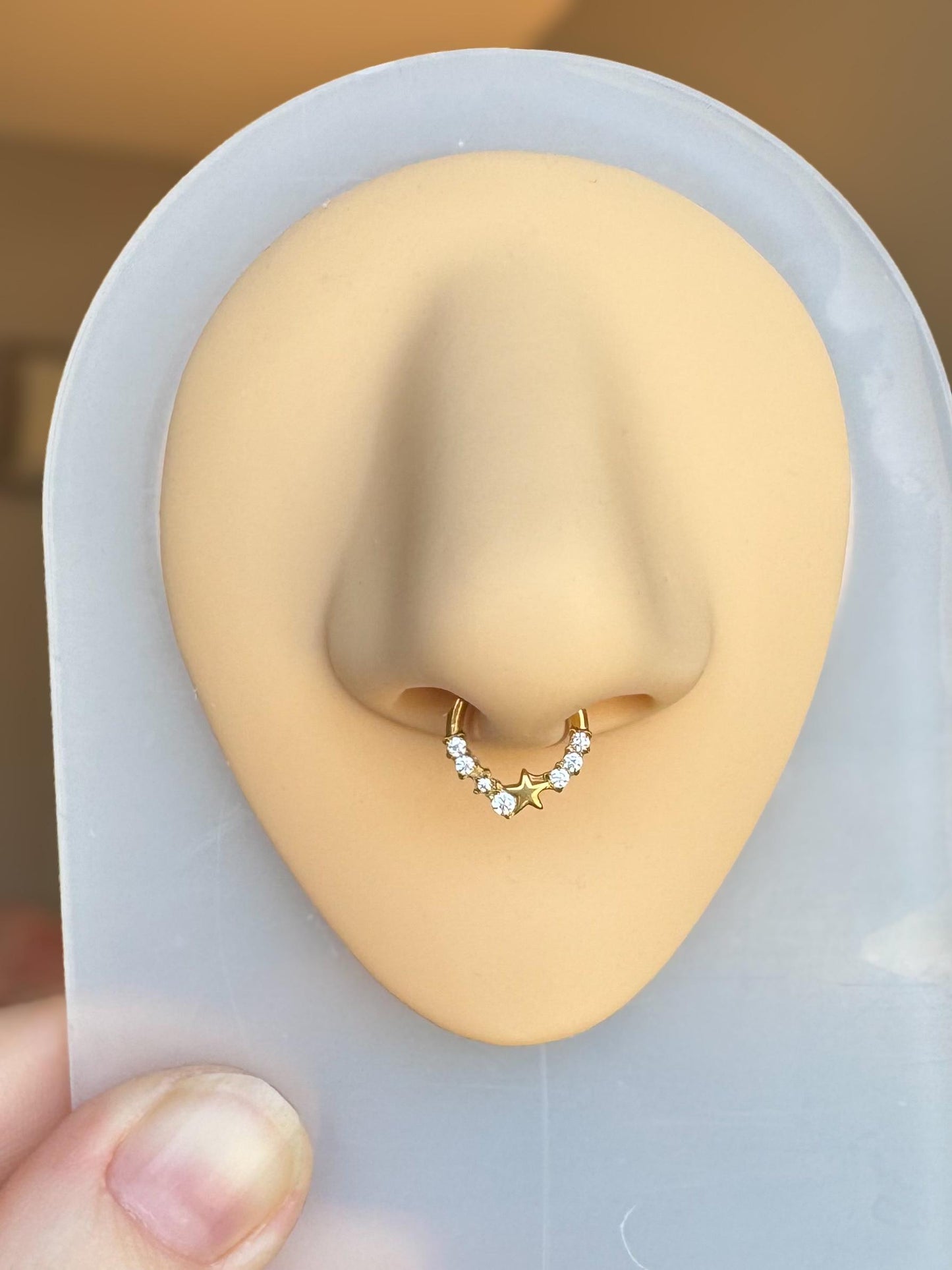 Gold Star Septum Ring