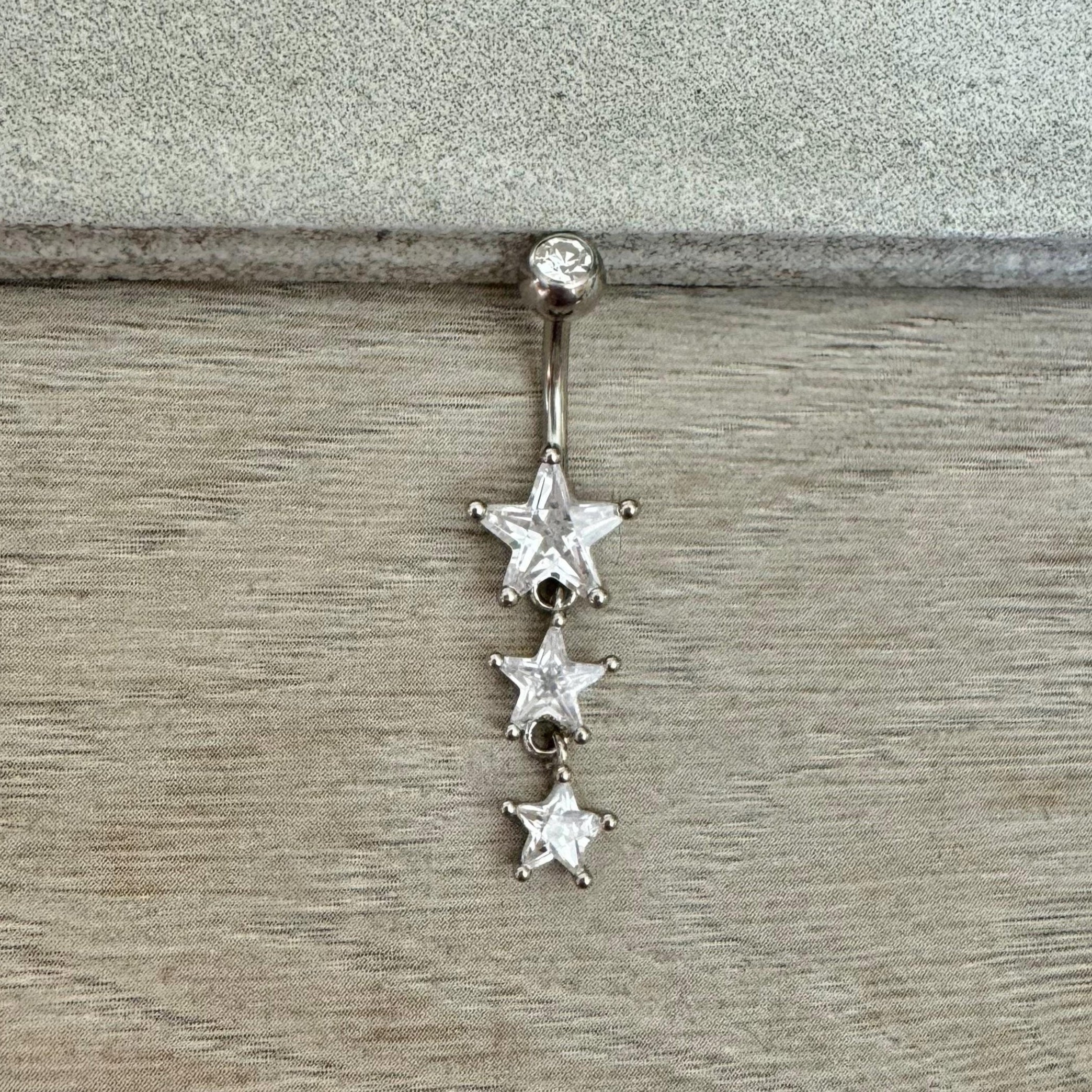 Danse des Etoiles Belly Button RIng-Belly Button Rings-Silver-Elara Body Jewelry