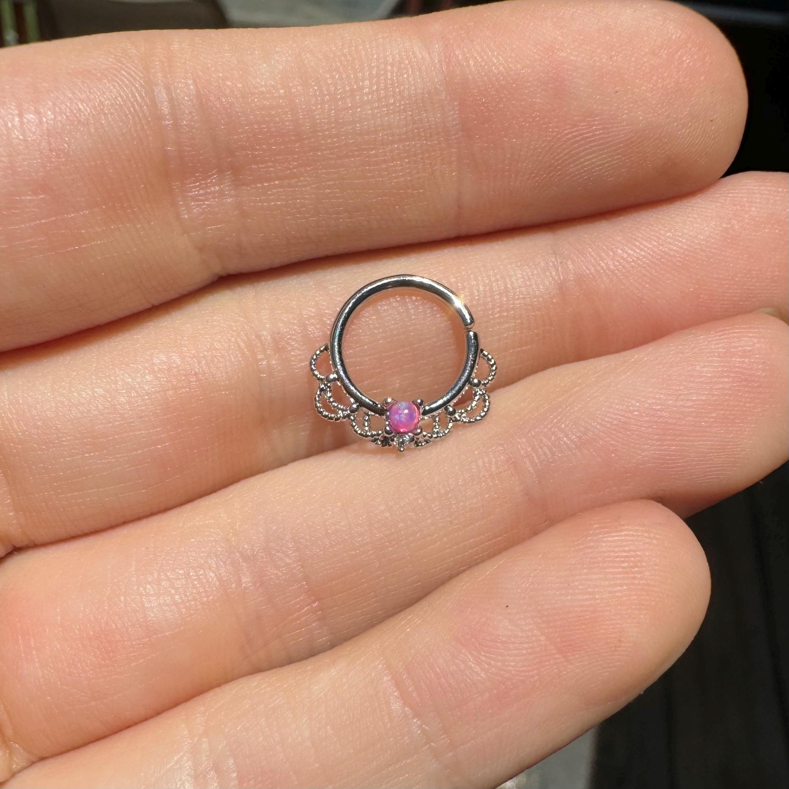 Daphne Lace Daith Earring-Daith Earring-Elara Body Jewelry