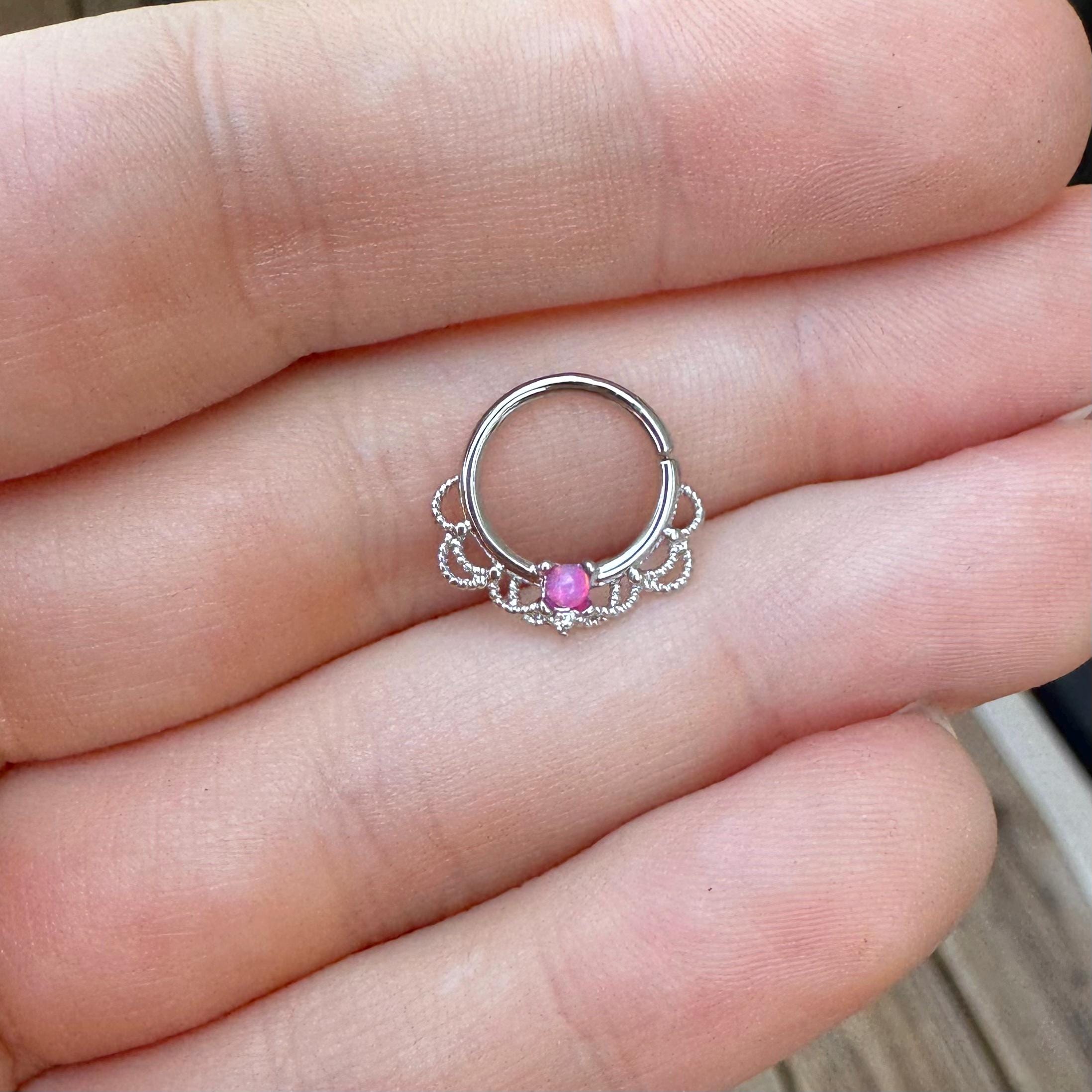 Daphne Lace Daith Earring-Daith Earring-Elara Body Jewelry