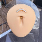 Ecliptic Crescent Belly Button Ring-Belly Button Rings-Elara Body Jewelry