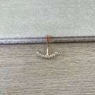 Ecliptic Crescent Belly Button Ring-Belly Button Rings-Elara Body Jewelry