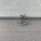 Ecliptic Crescent Belly Button Ring-Belly Button Rings-Elara Body Jewelry