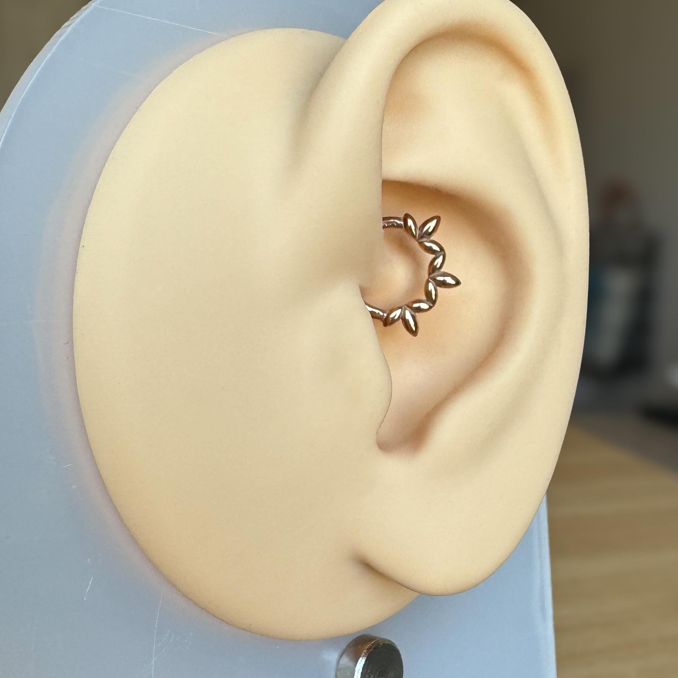 Ethereal Vines Daith Earring-Daith Earring-Rose gold-Elara Body Jewelry