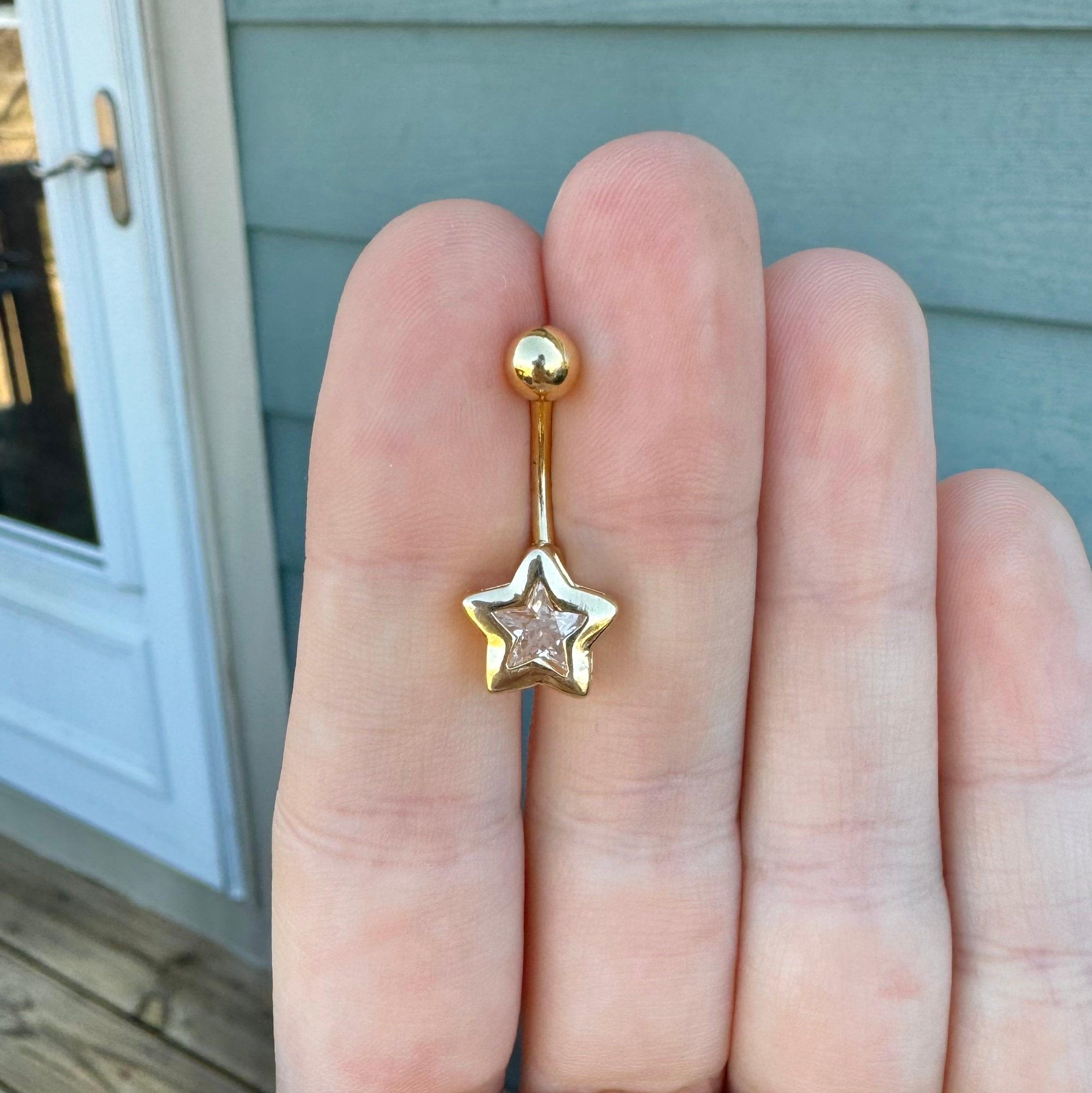 Etoile Pure Belly Button Ring-Belly Button Rings-Elara Body Jewelry