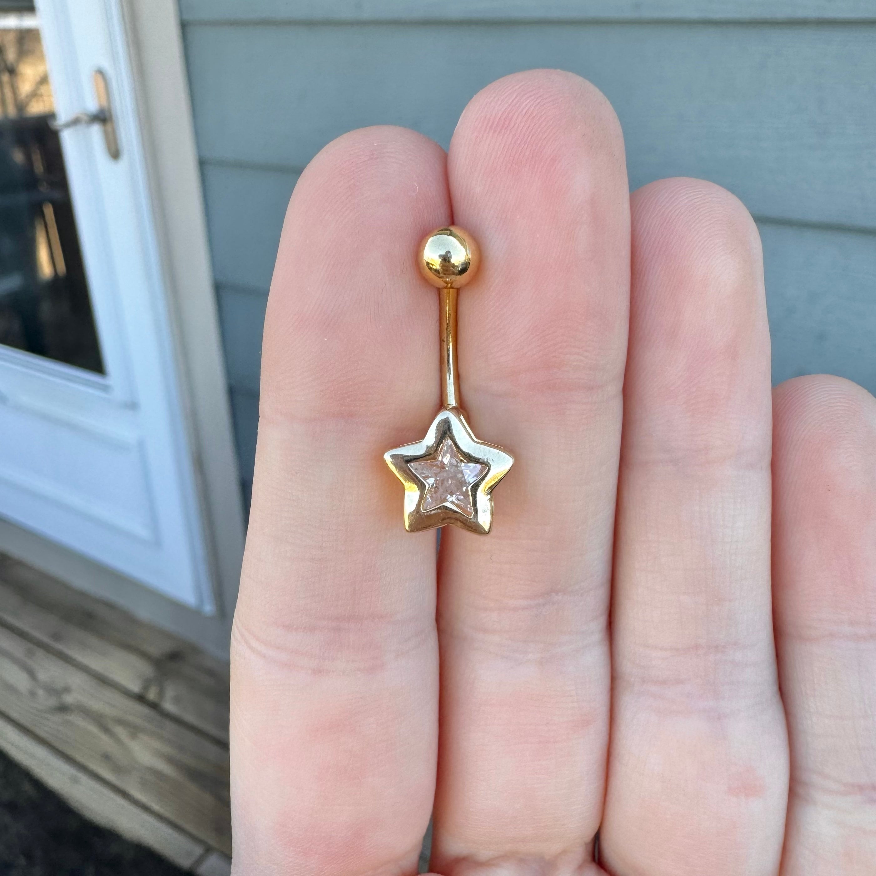 Etoile Pure Belly Button Ring-Belly Button Rings-Elara Body Jewelry