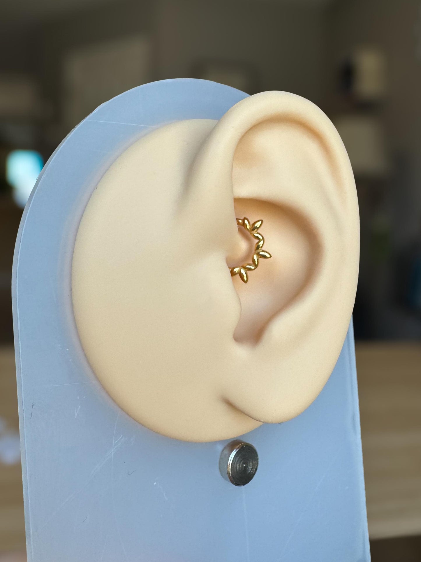Olive Leaf Daith Earring