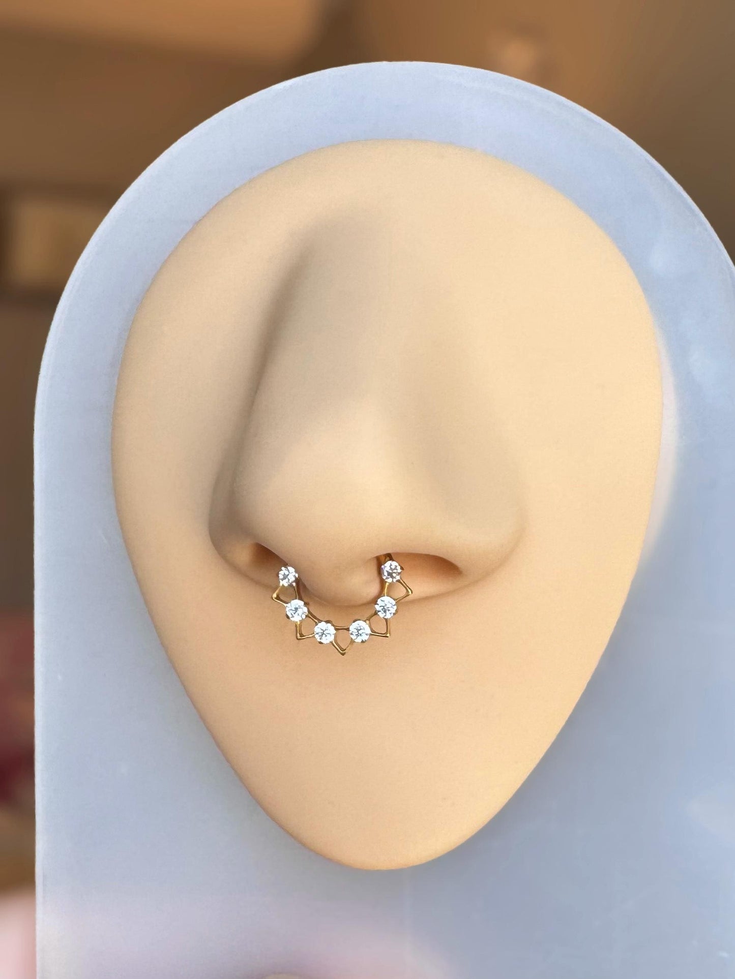 Dainty Spiked Septum Ring
