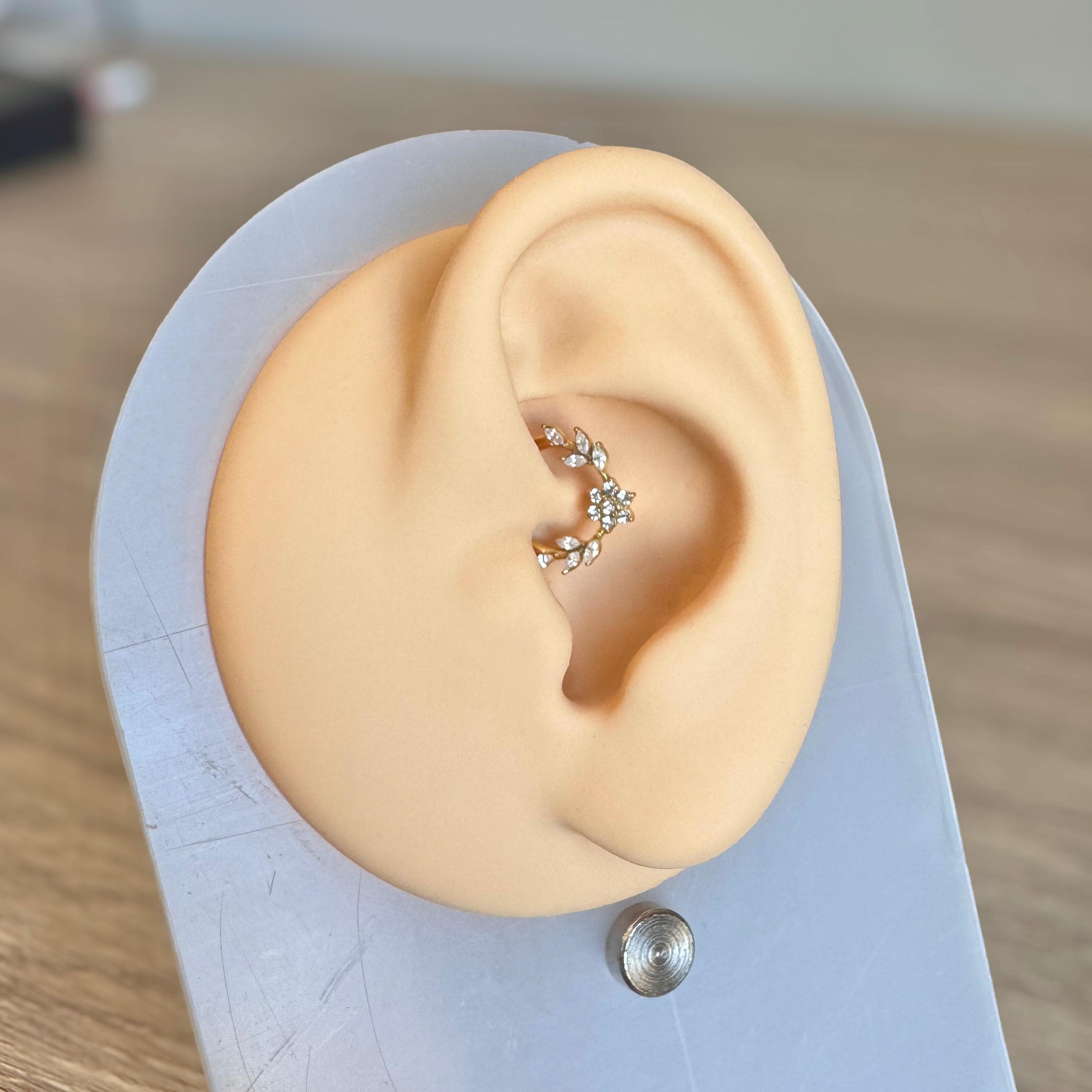 Floreline Daith Earring-Daith Earring-Elara Body Jewelry