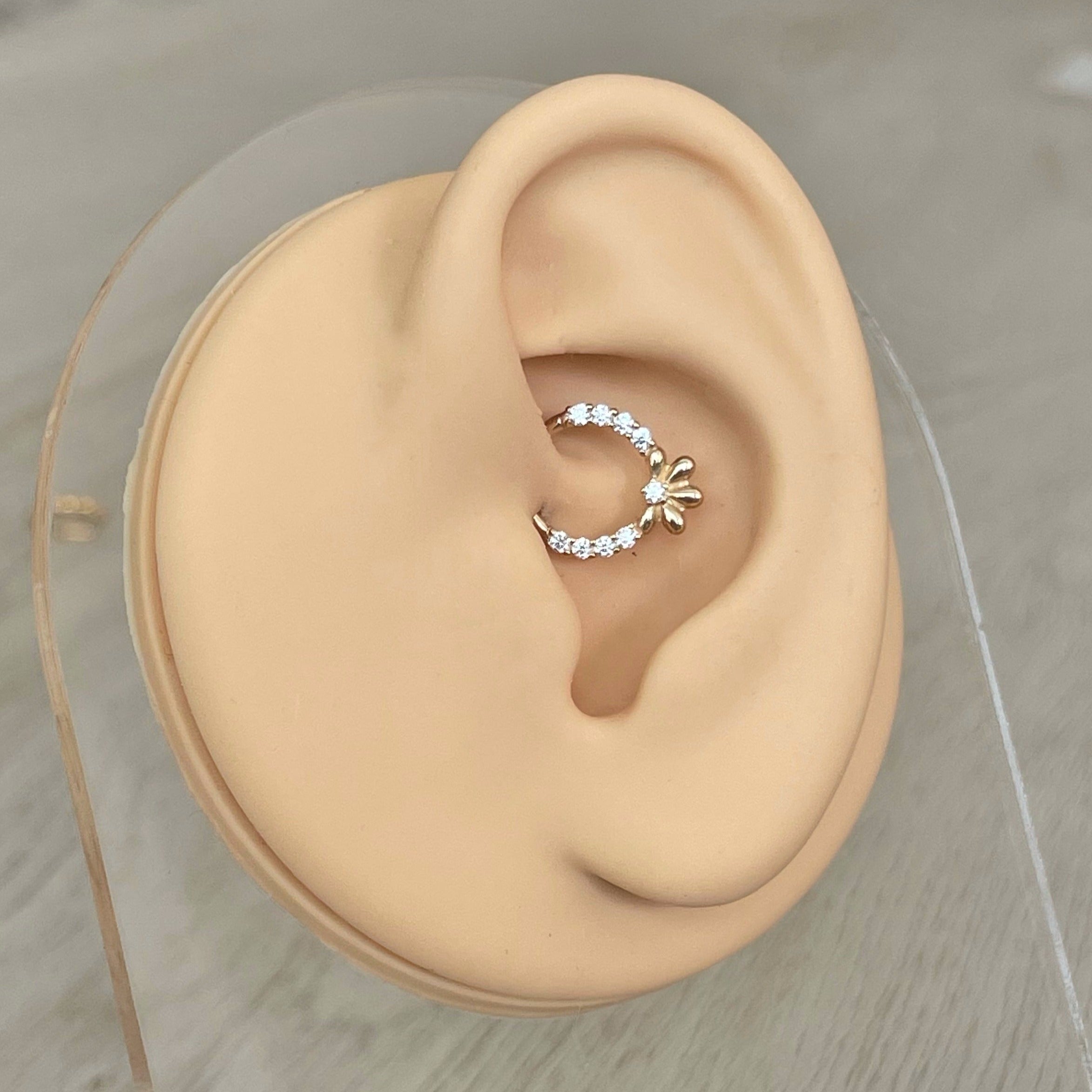 Florielle Daith Earring-Daith Earring-Elara Body Jewelry