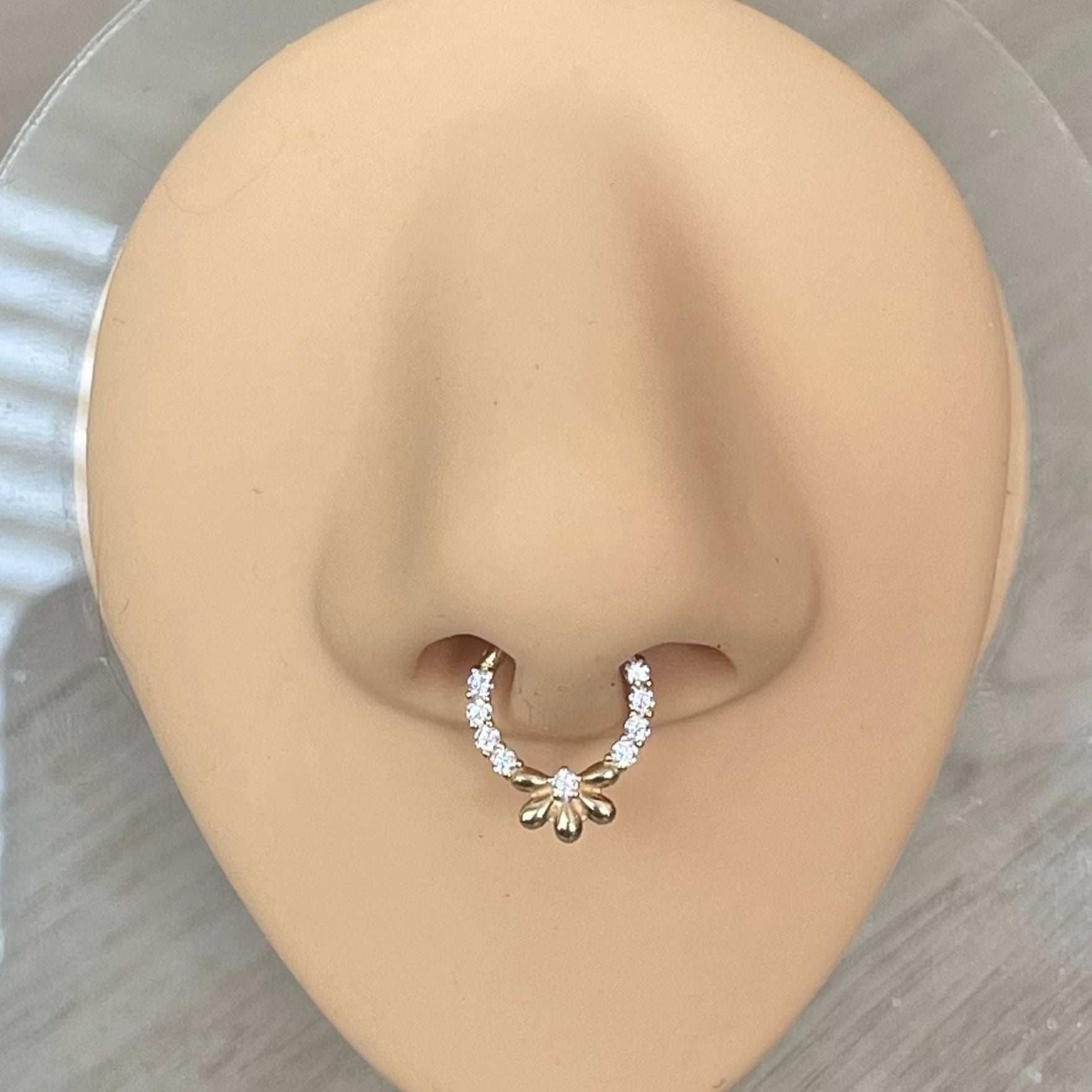 Florielle Septum Ring-Septum Ring-Elara Body Jewelry
