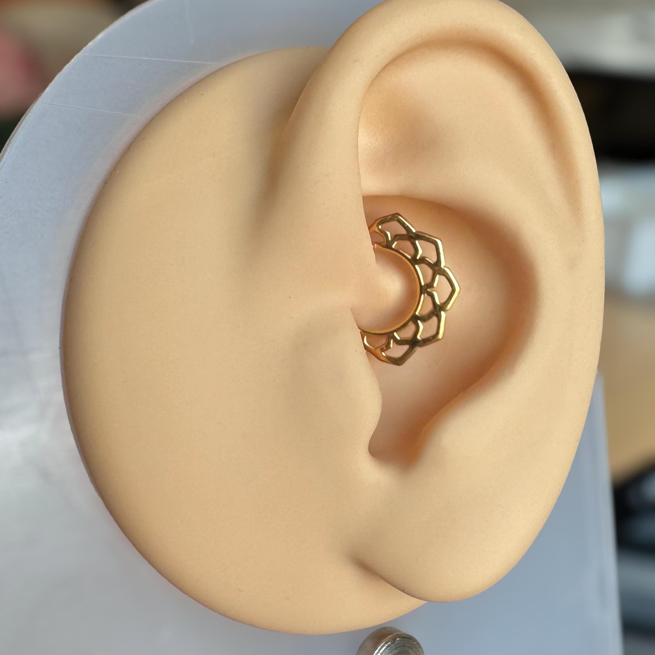 Florindra Lotus Blossom Daith Earring-Daith Earring-Elara Body Jewelry