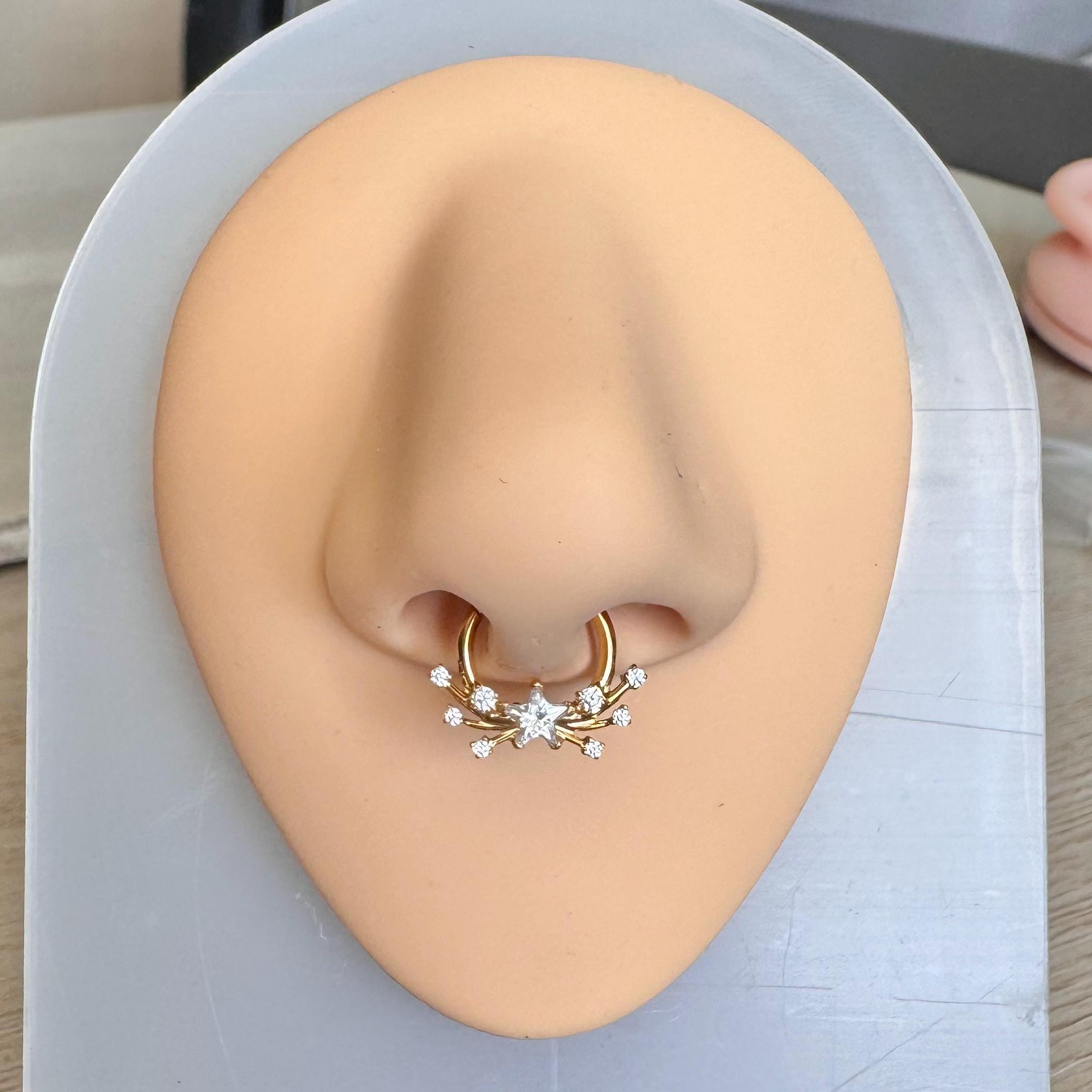 Gilded Nova Septum Ring-Septum Ring-Elara Body Jewelry